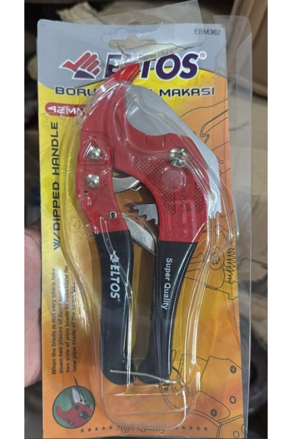 LuxShoping Boru Kesme Makası, 42 mm, Cırcırlı, Paslanmaz Çelik Bı