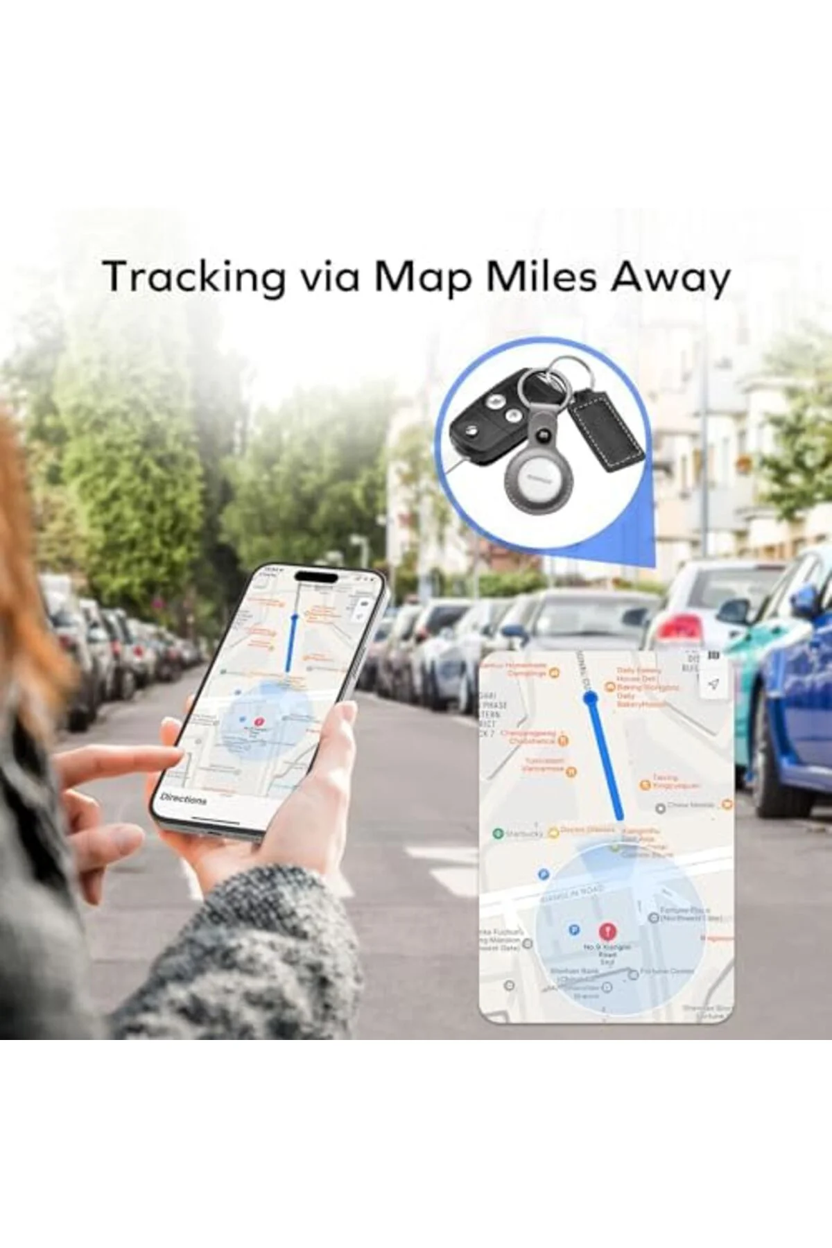 LuxShoping BR5W Pintag Find My Tracker Konum Belirleyici Beyaz 11