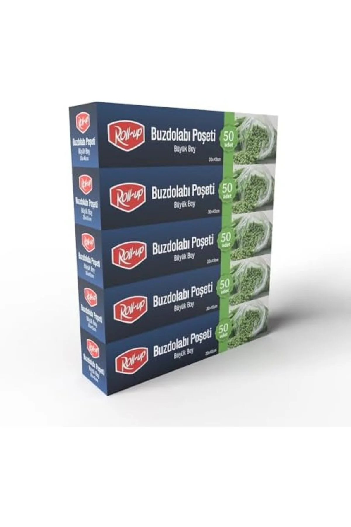 LuxShoping Büyük Boy Buzdolabı Poşeti 30x45cm 50'li x 5 Paket (25