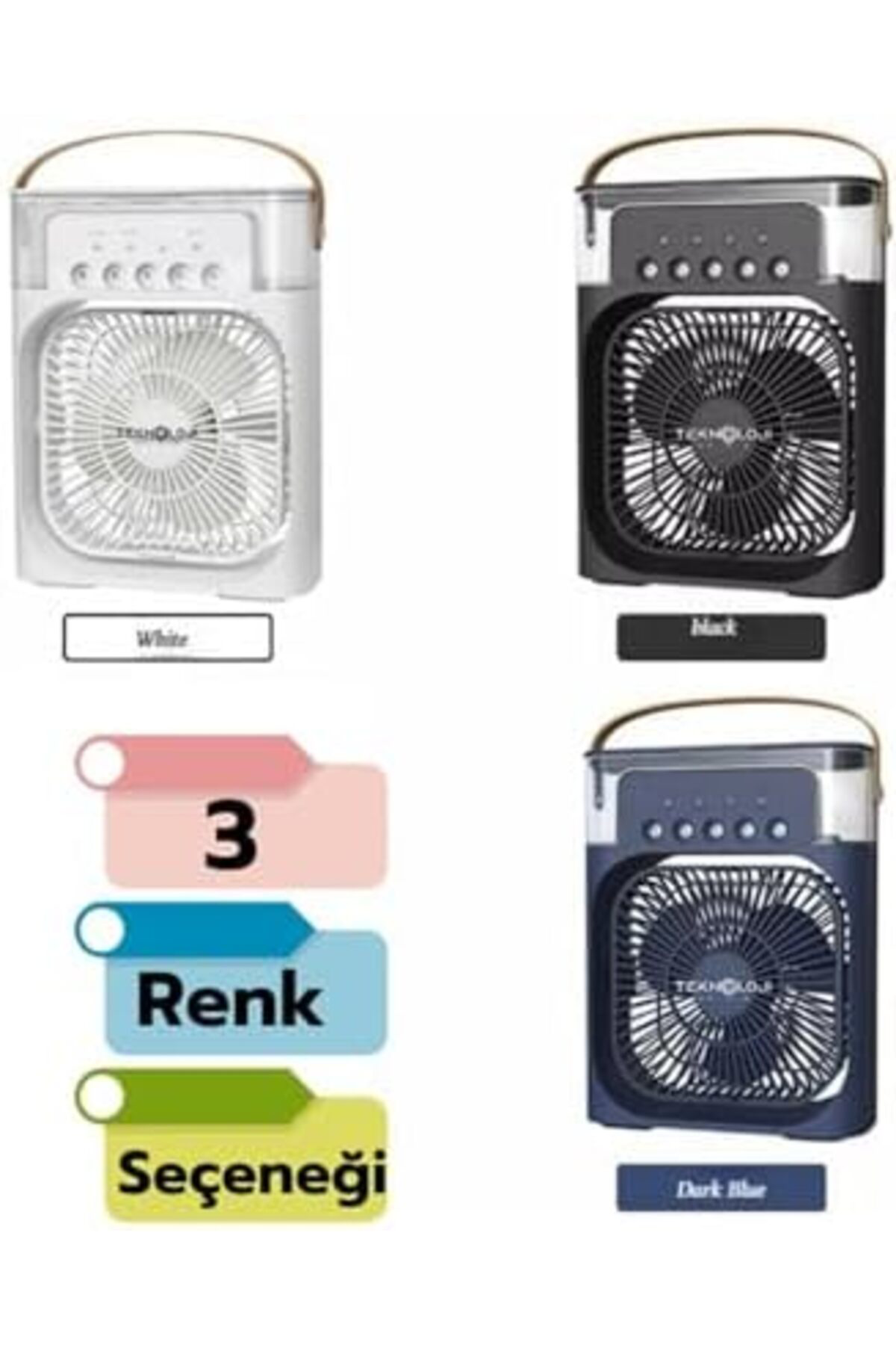 LuxShoping Buzlu Vantilatör Mini Fan 5 Spreyli Su Püskürtmeli 600