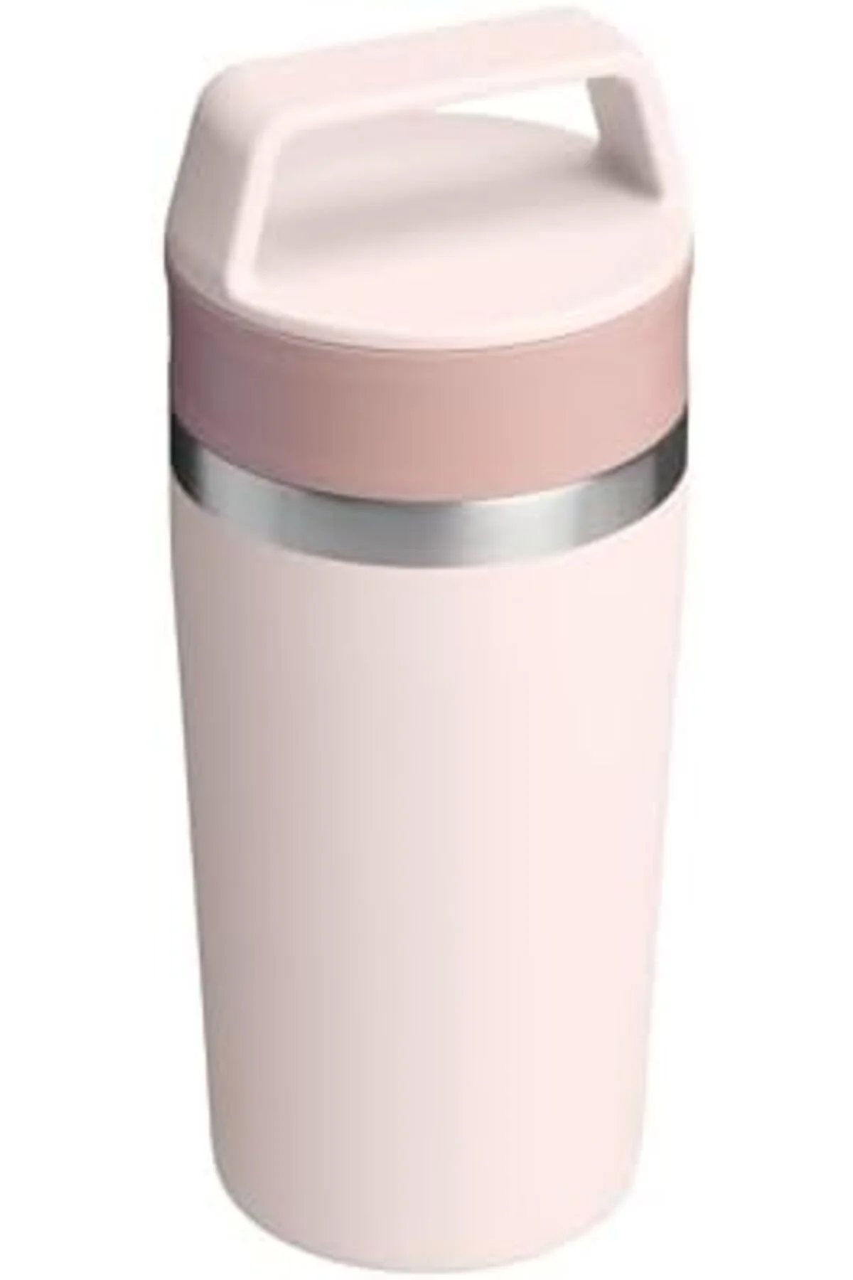 LuxShoping Cafe To-Go Travel Mug Termos Bardak, Pembe Kuvars (Ros