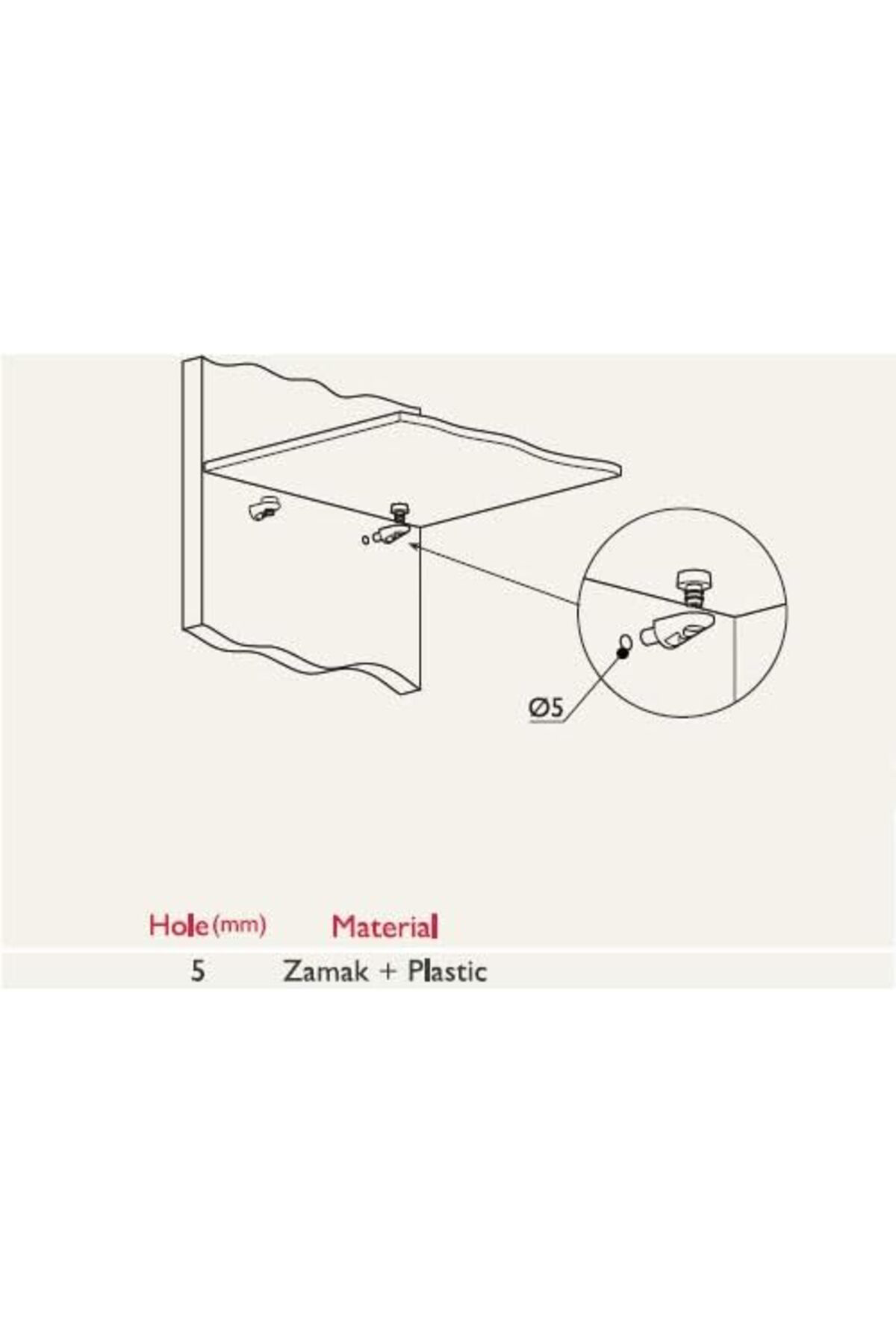 LuxShoping Cam Raf Pimi Vantuzlu 5mm - 4 Adet 1142128