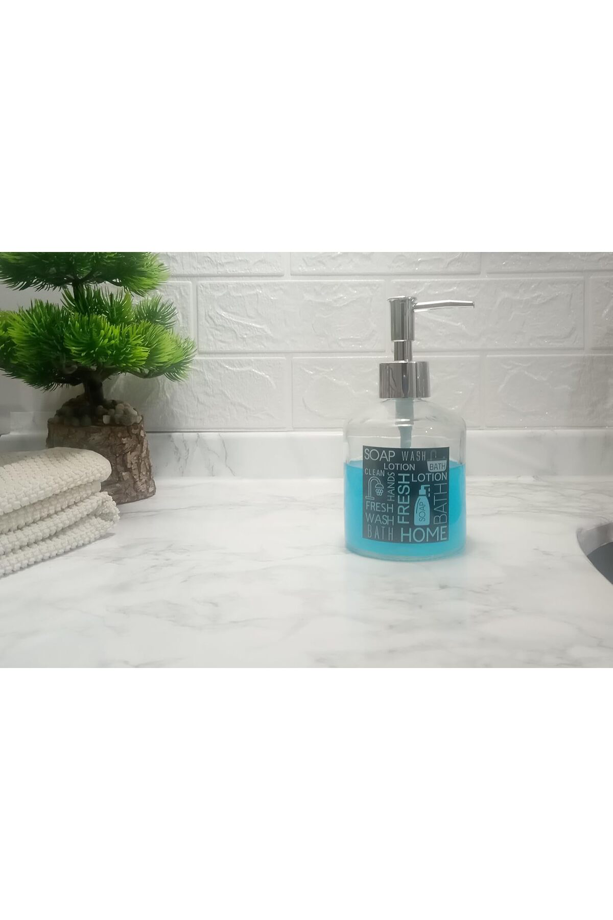 LuxShoping CAM SIVI SABUNLUK,SİYAH ETİKETLİ 300ML SETİ 7,6X15,5CM