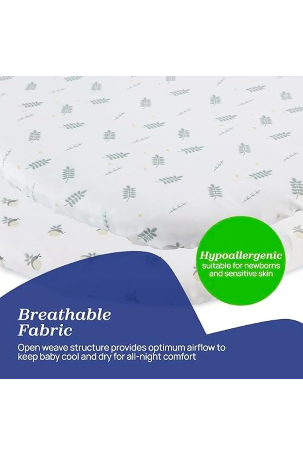 LuxShoping Çarşaf Bambu Set İki Parça Baby Hug Greenery 1142128