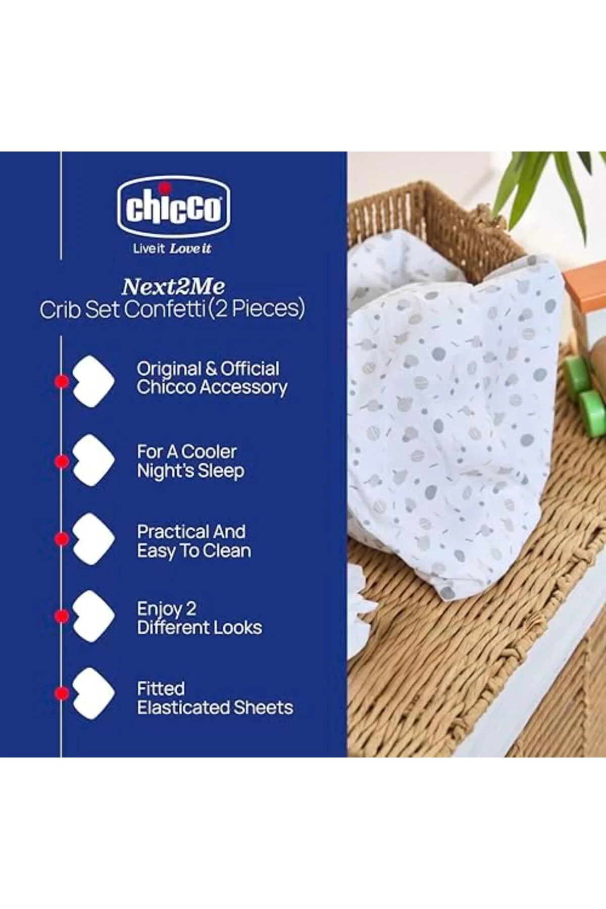 LuxShoping Çarşaf Seti Pamuklu İki Parça N2M Confetti 1142128