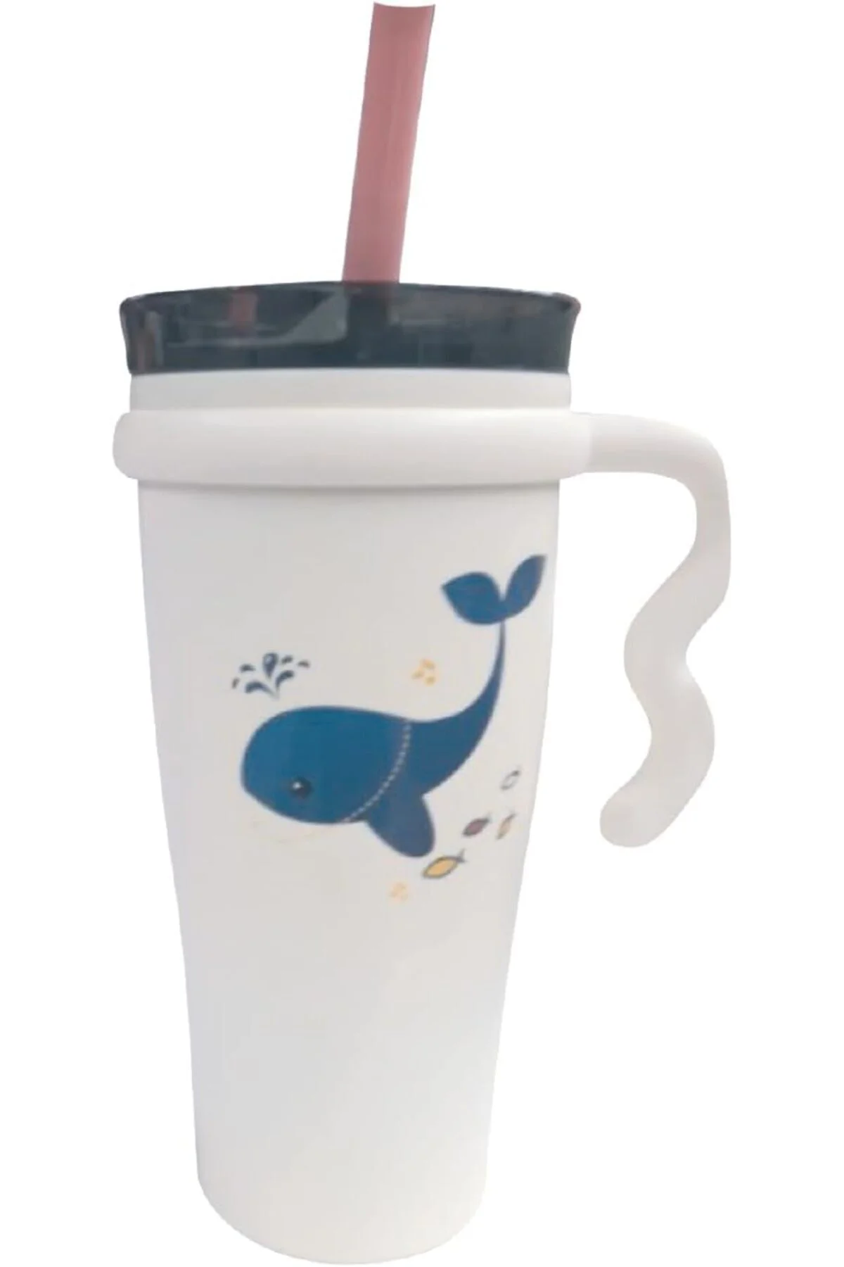 LuxShoping Çelik İçli Termos Bardak 1000Ml Beyaz Yunus 1142128