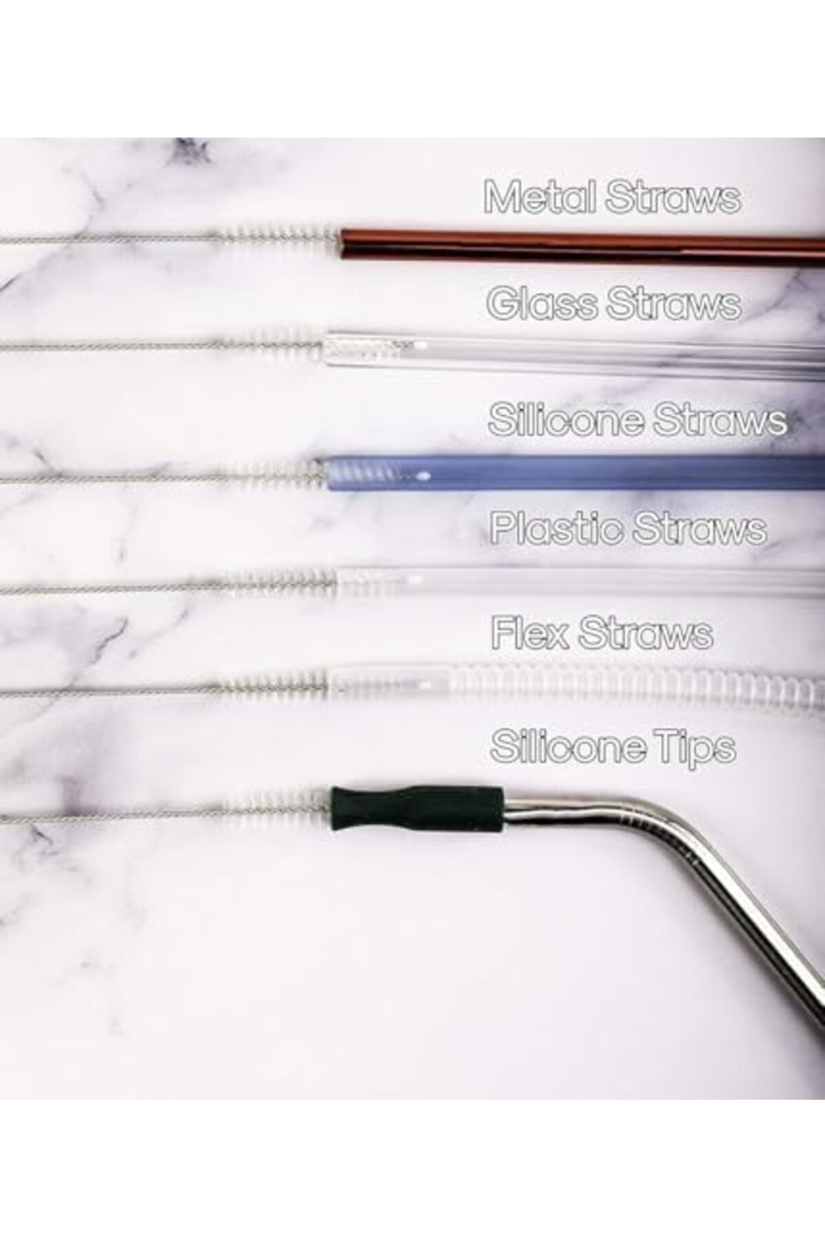 LuxShoping Çelik Pipet Temizleme Fırçası 3 Adet Birden 1142128