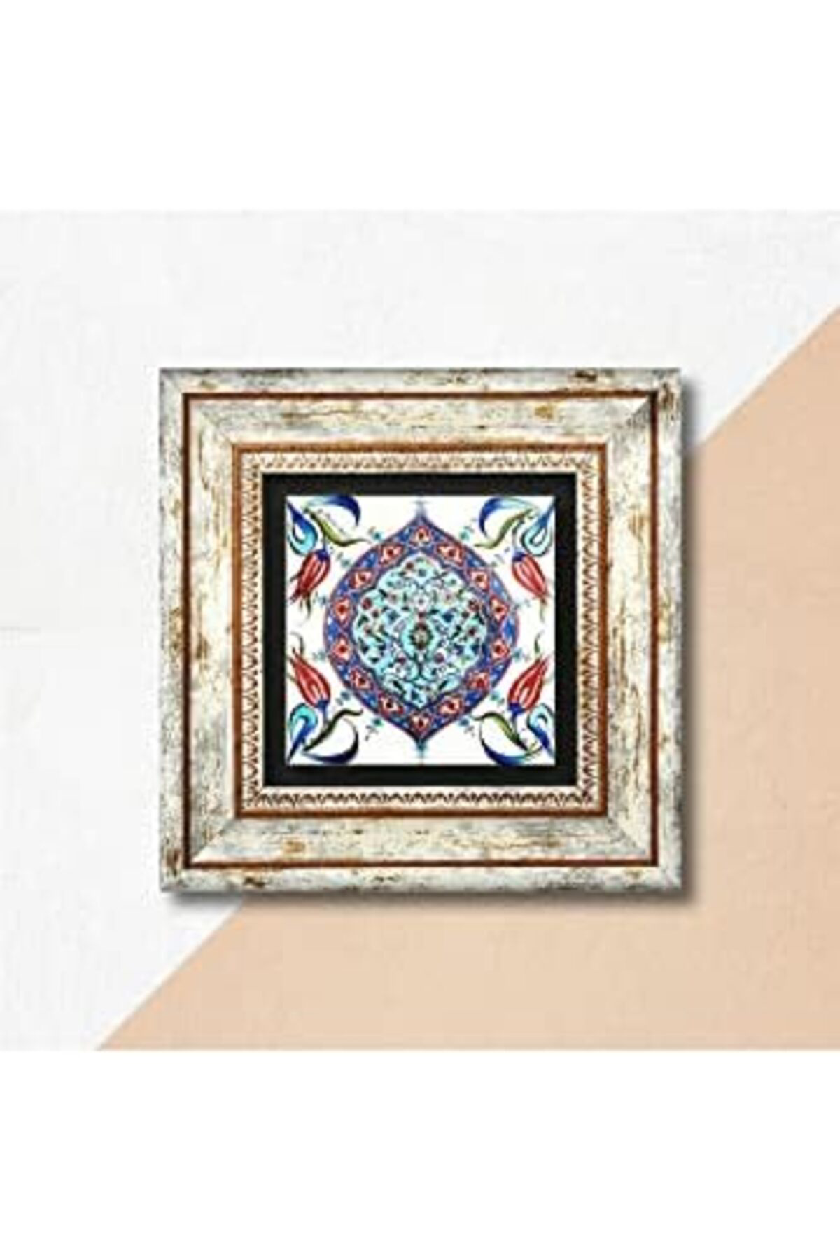 LuxShoping Çini Sanatı Taş Duvar Tablosu - Çerçeveli Taş Tablo - 