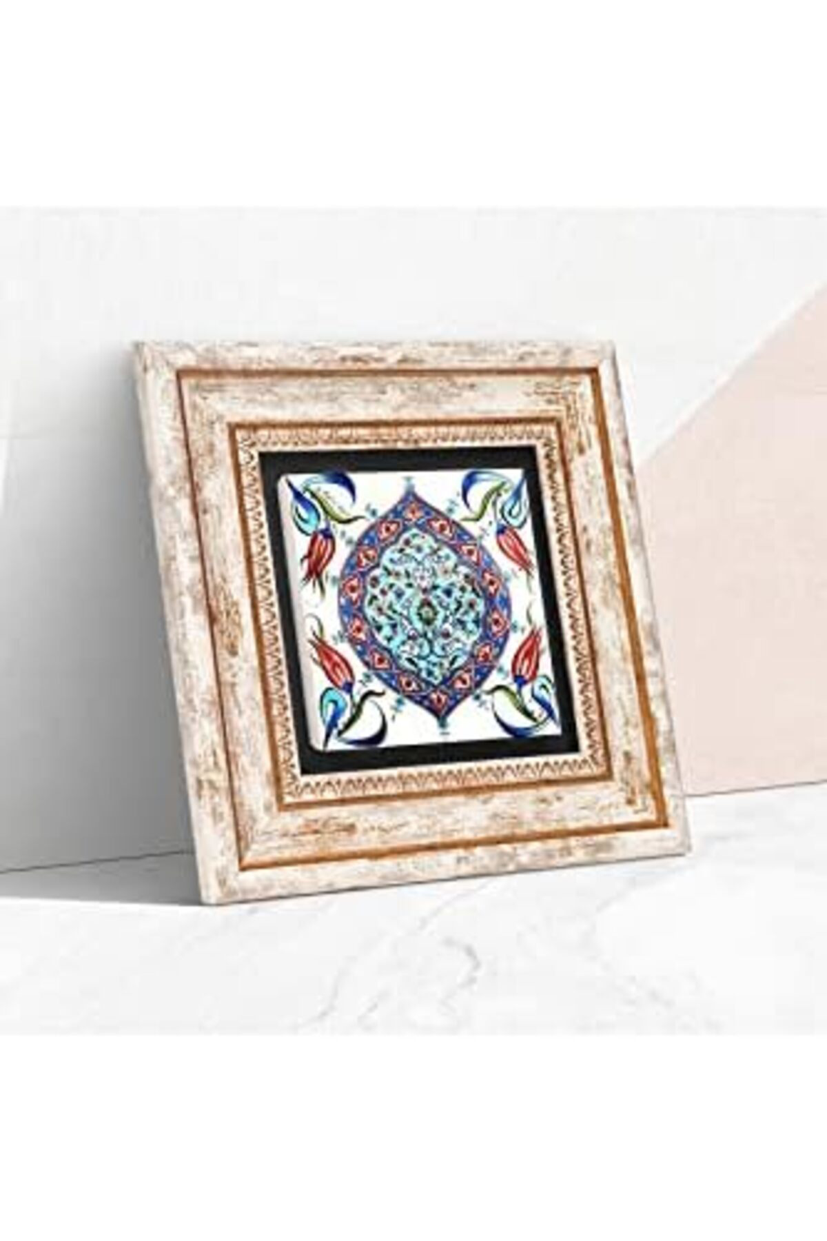 LuxShoping Çini Sanatı Taş Duvar Tablosu - Çerçeveli Taş Tablo - 