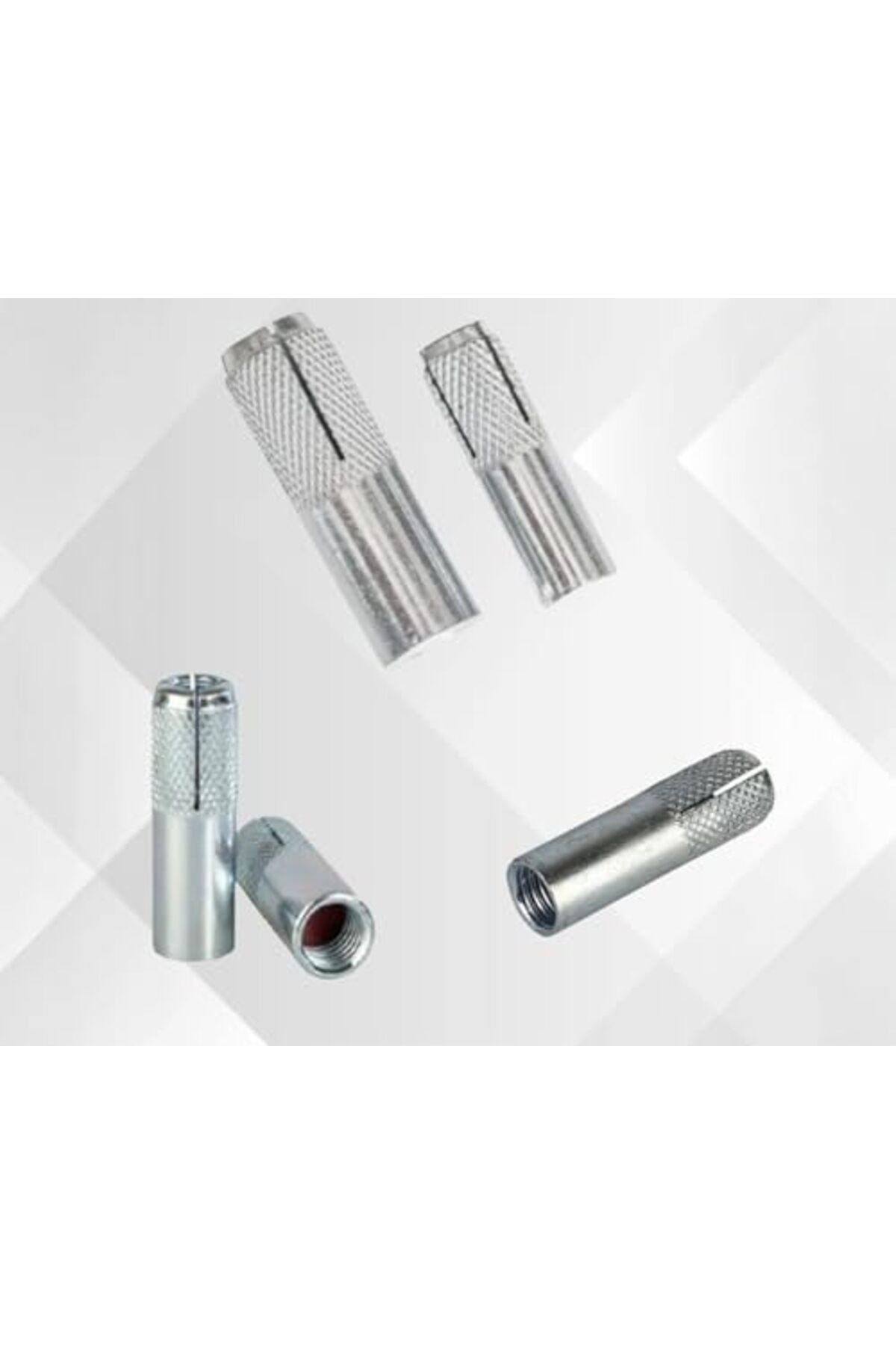 LuxShoping Çinko Kaplama Çelik Dübel M12x50, Çakma Dübel, Duvar M