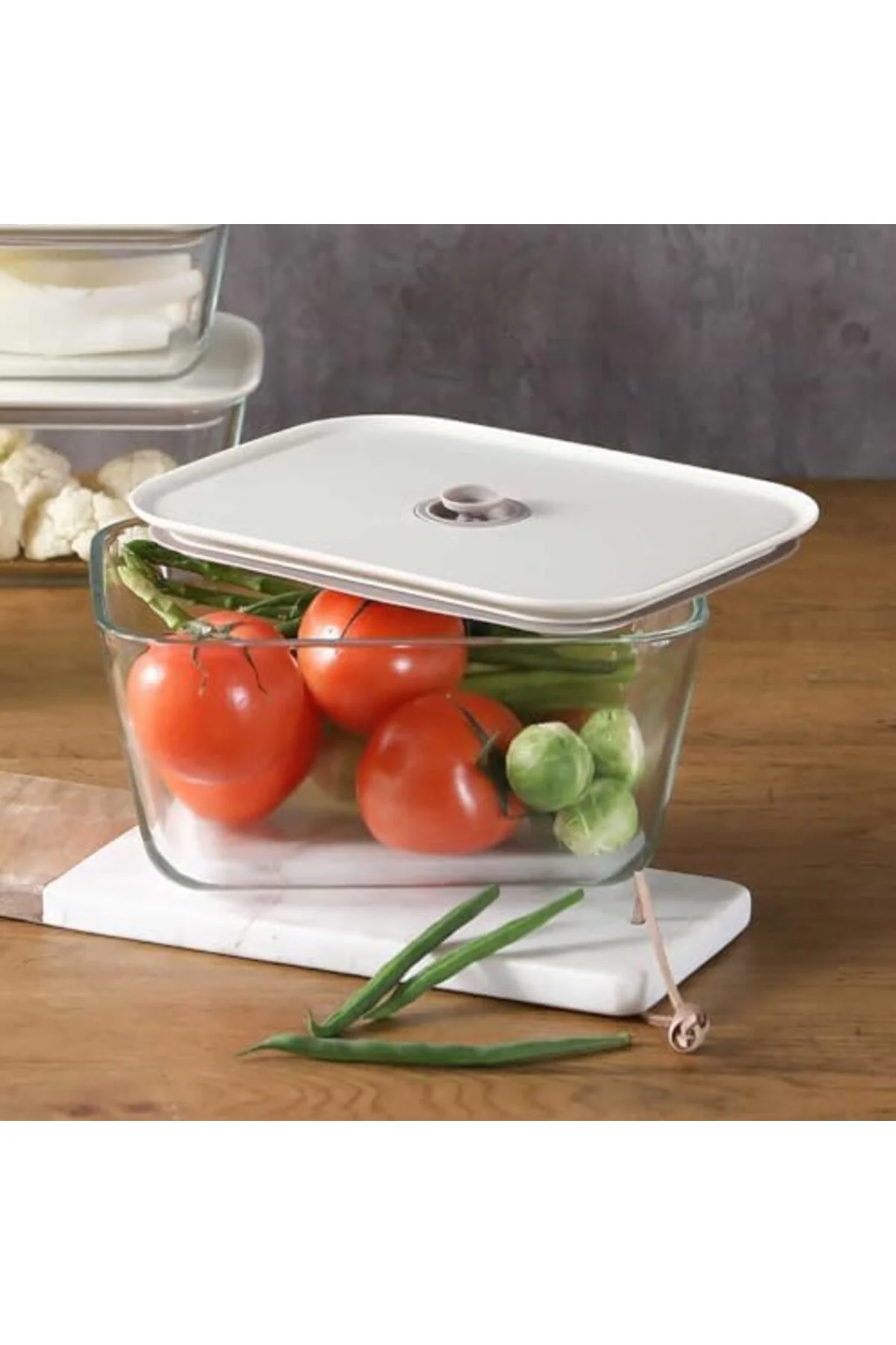 LuxShoping CLIK DİKDÖRTGEN SAKLAMA KABI 2600ML BEJ 1142128