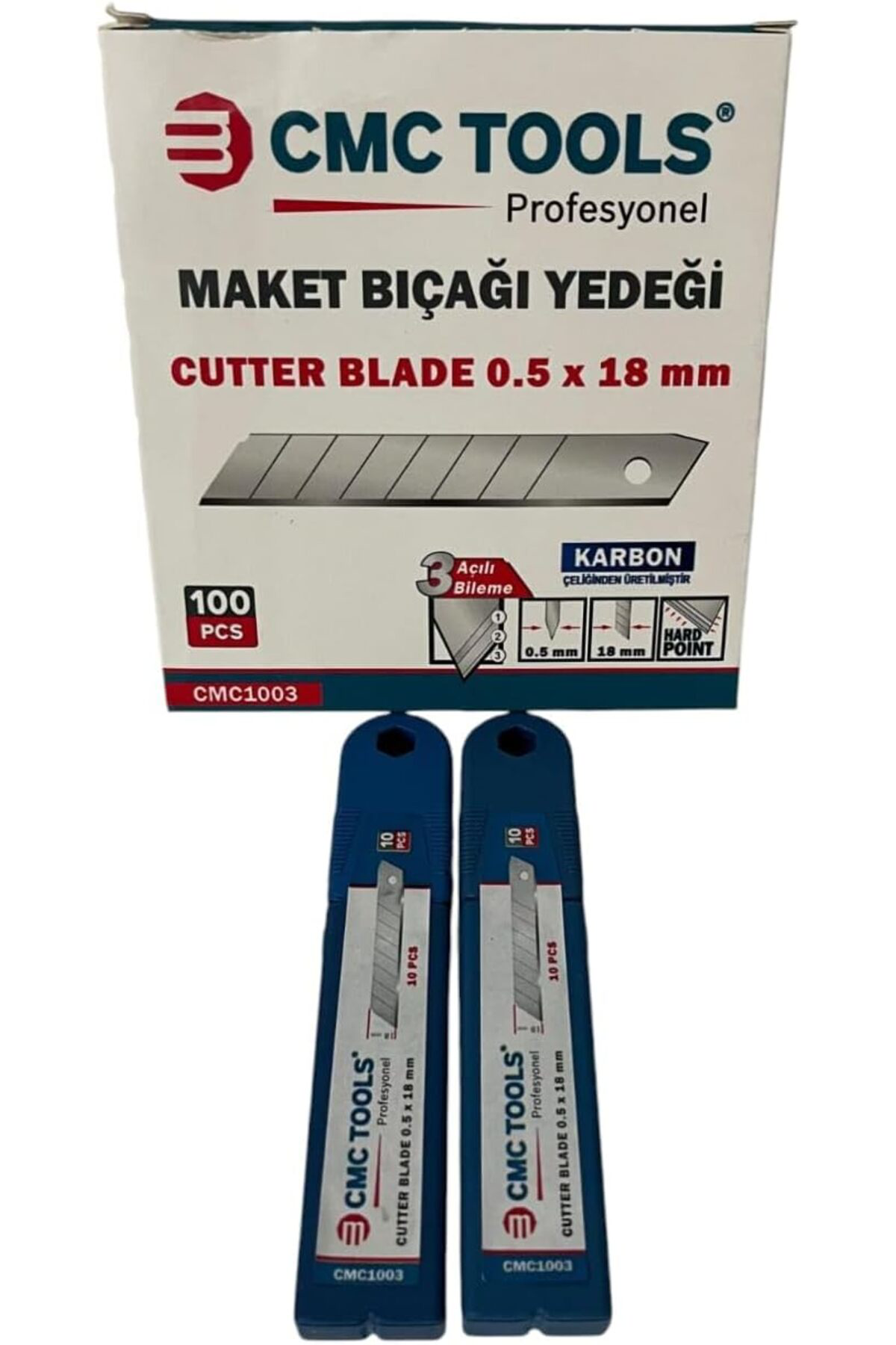 LuxShoping CMC Bıçağı Yedeği, 0.5x18 mm, 100 Adet, Model CMC1003 