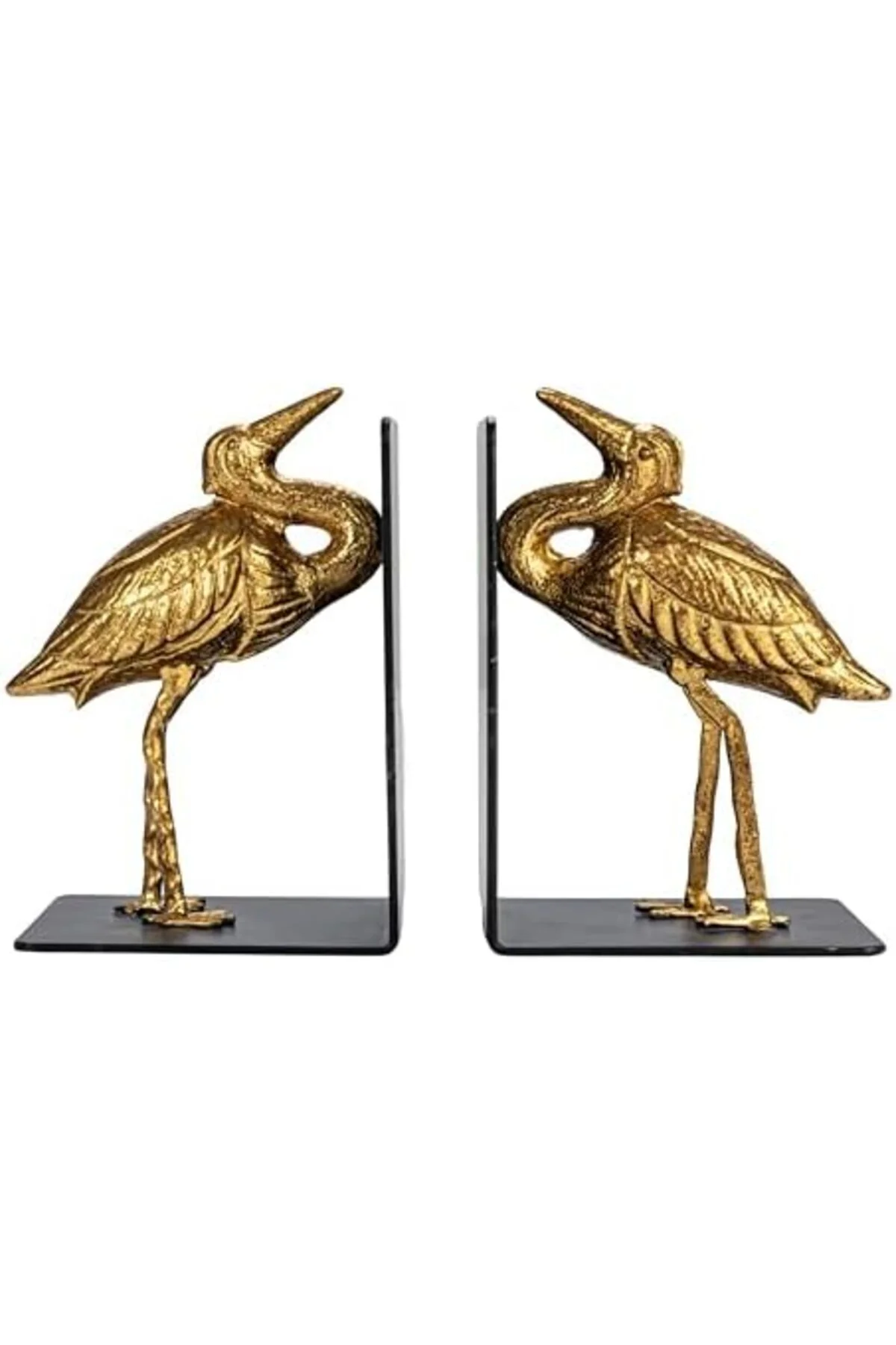 LuxShoping Co-Op Dekoratif dökme demir kuş kitap ayracı, altın, 2