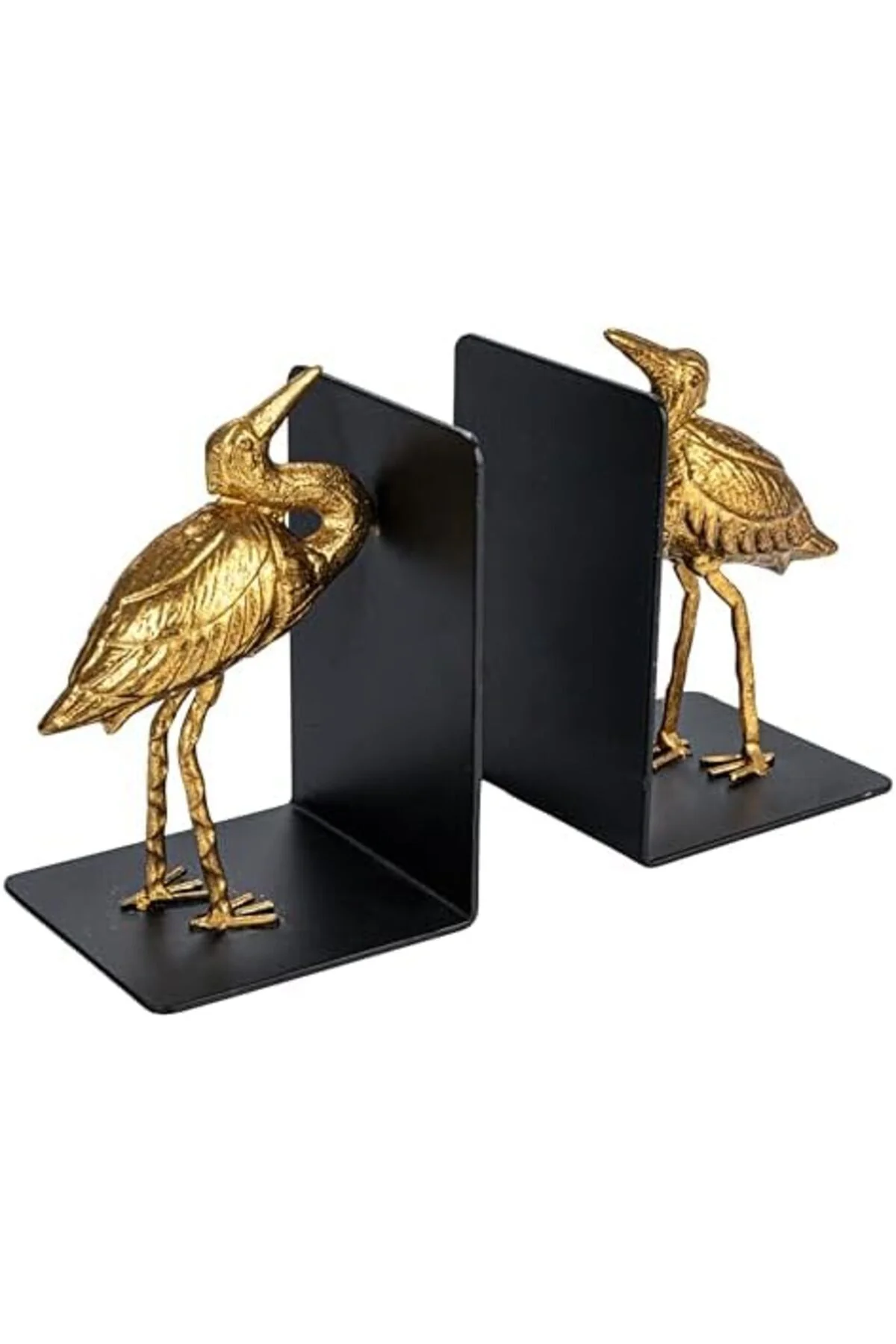 LuxShoping Co-Op Dekoratif dökme demir kuş kitap ayracı, altın, 2