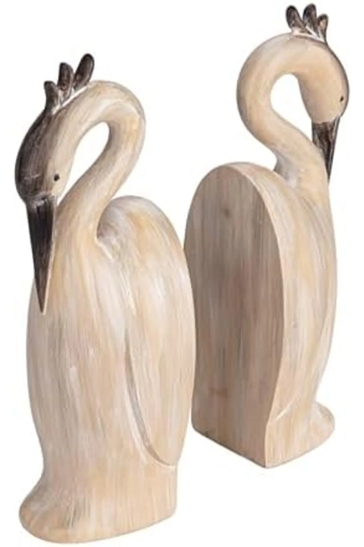 LuxShoping Co-Op Reçine Balıkçıl Kitap Ayrığı, Krem, 2'li Set 114