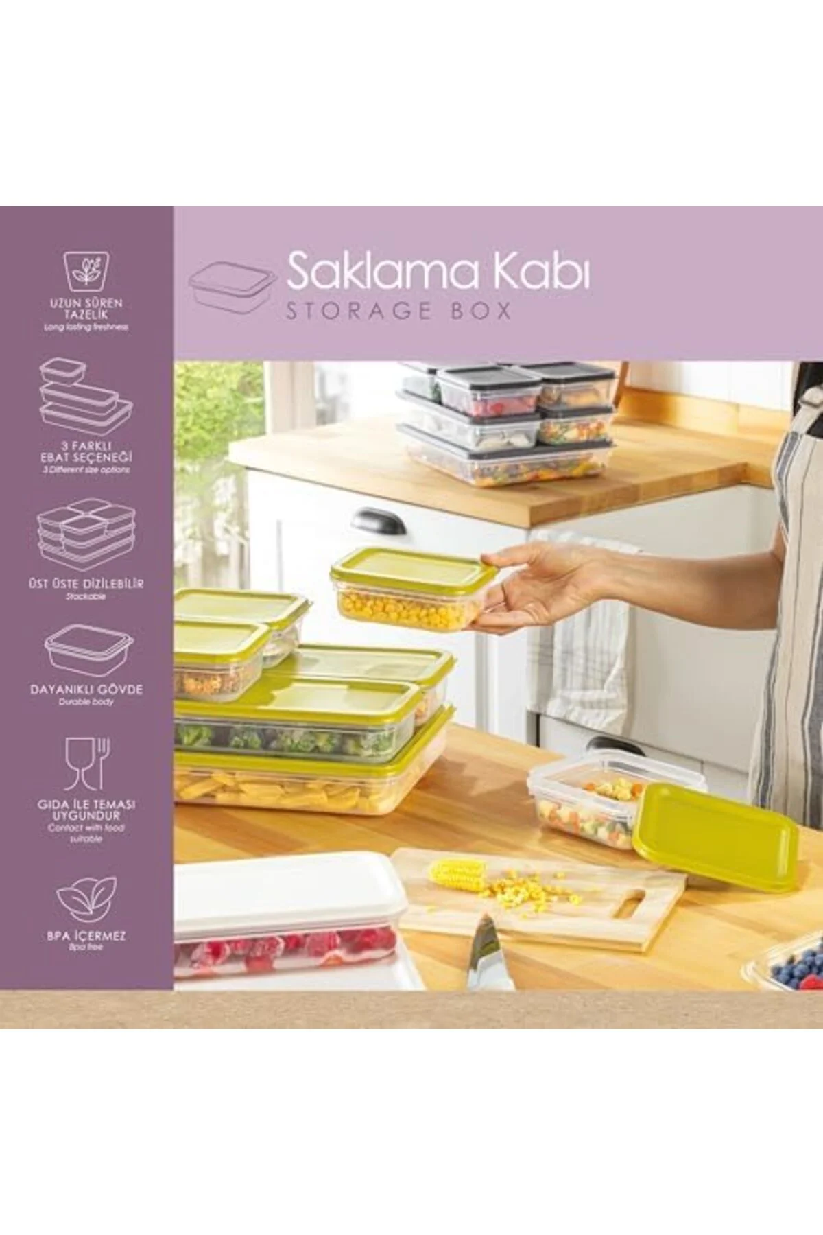 LuxShoping Çok Parçalı Saklama Kabı Seti, 4800 ml Toplam Hacim, 4 LuxShoping Çok Parçalı Saklama Kabı Seti, 4800 ml Toplam Hacim, 4