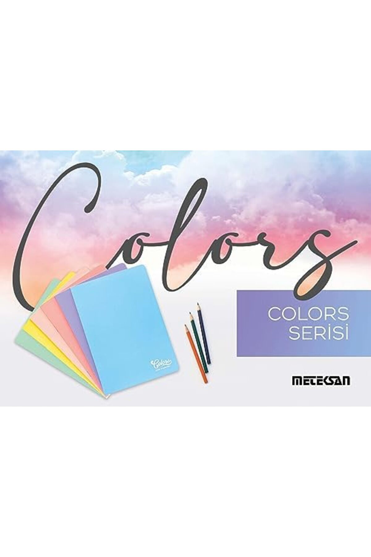 LuxShoping Colors A4 80 Yaprak Kareli Defter 3'lü Paket, Somon, P