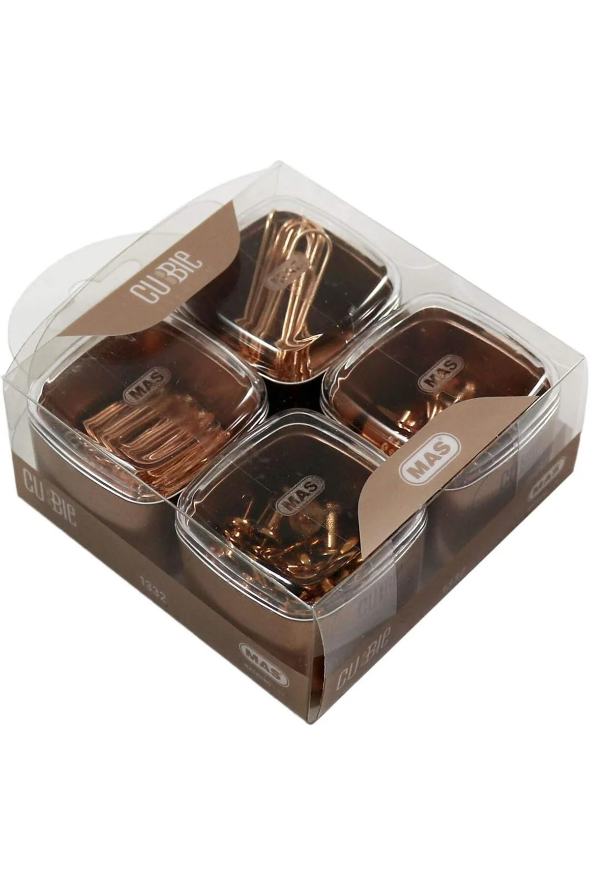 LuxShoping Cubbie Premium 4'lü Kutu Ataş Raptiye Seti, Rosegold 1