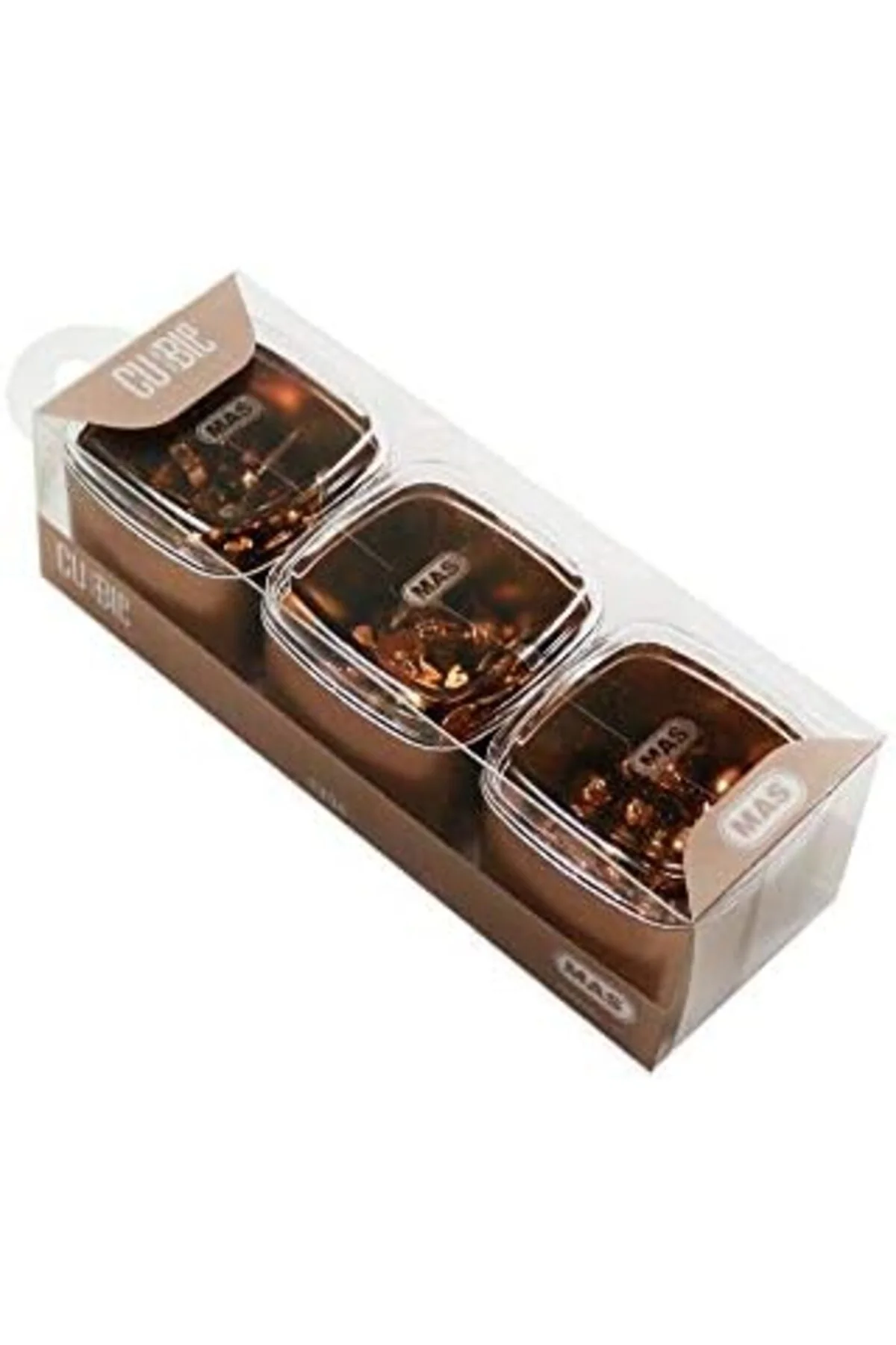 LuxShoping Cubbie Premium 3'lü Kutu Ataş Raptiye Seti, Rosegold 1