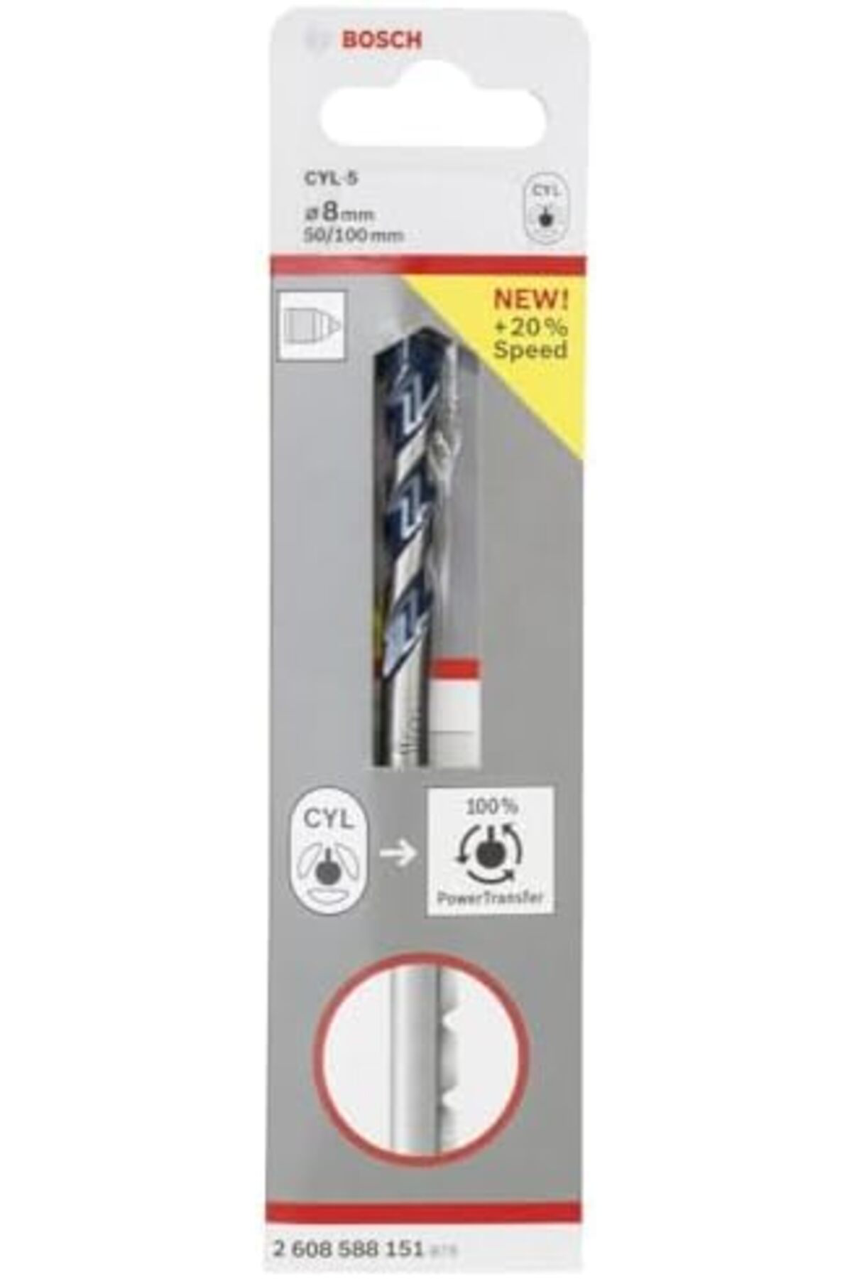LuxShoping Cyl-5 Serisi, Blue Granite Turbo Matkap Ucu, 8,100 Mm 