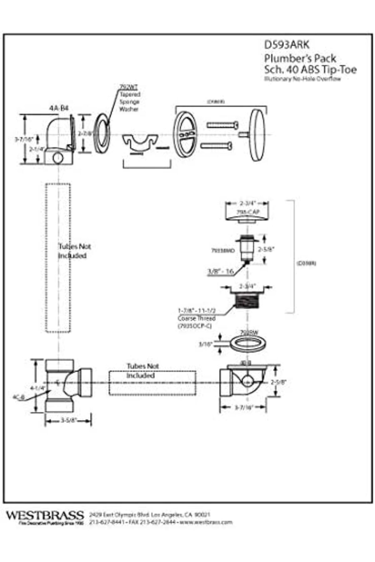 LuxShoping D593ARK-62 Tesisatçı Paketi Banyo Atık Grubu Uç Burunl