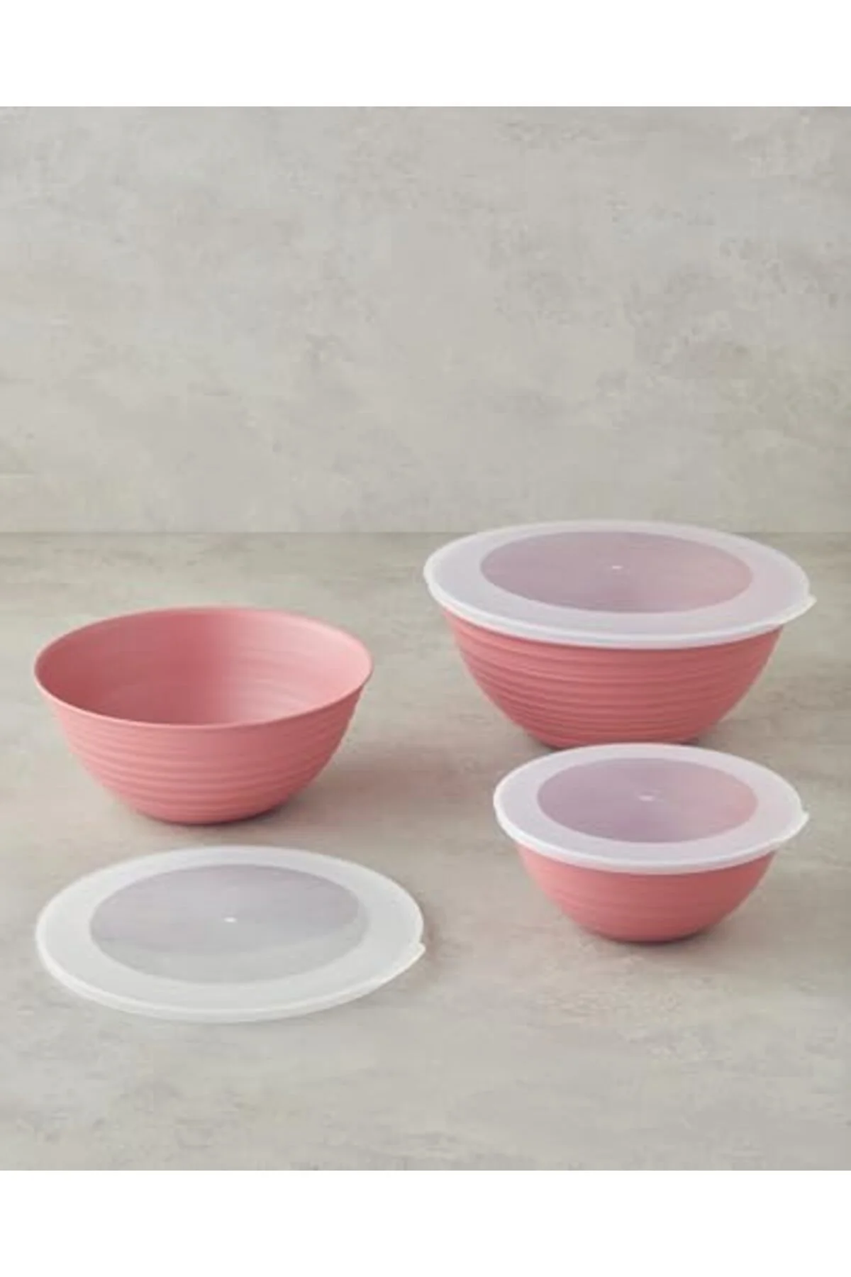 LuxShoping Deanna Plastik 3 Parça Saklama Kabı 1-2-3 Lt Pembe 114 LuxShoping Deanna Plastik 3 Parça Saklama Kabı 1-2-3 Lt Pembe 114