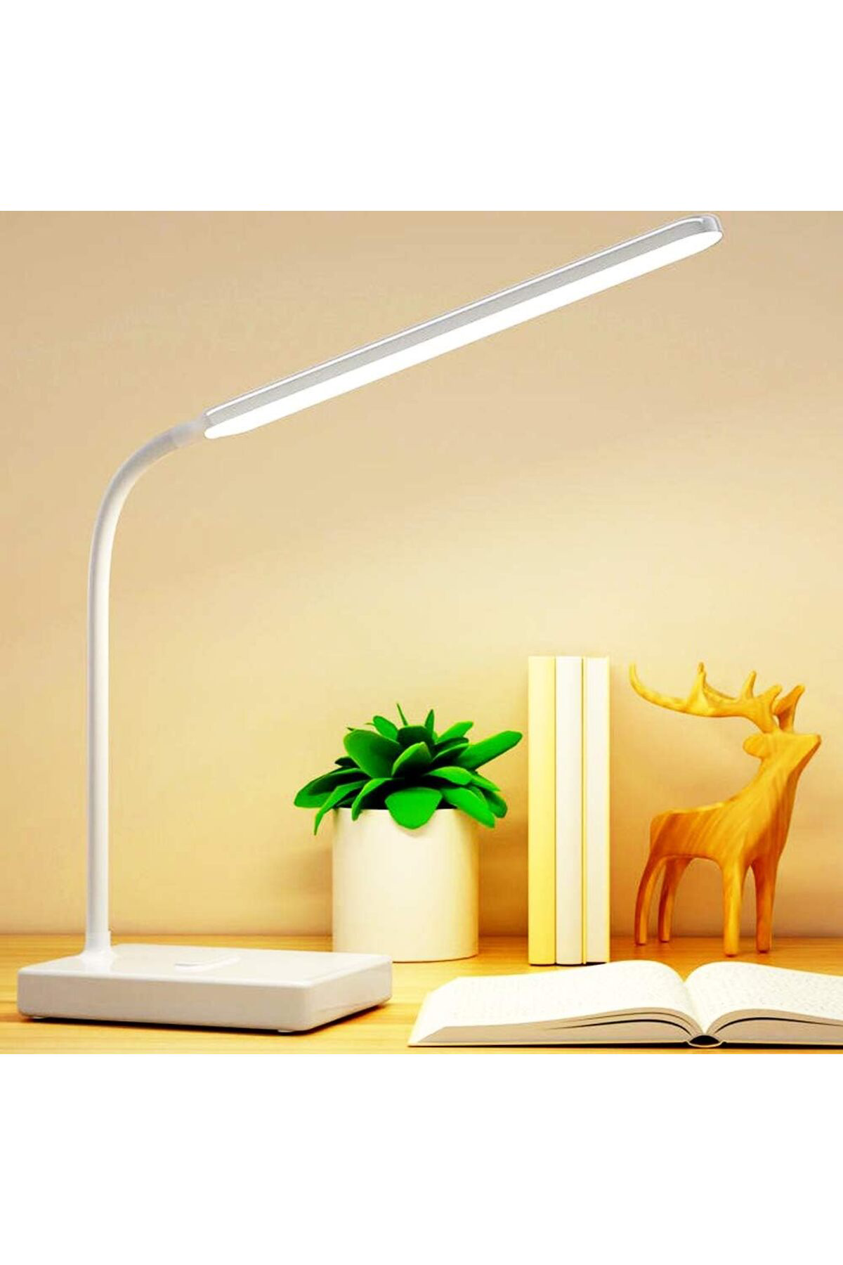 LuxShoping Dekoratif Dokunmatik D1901 Şarjlı 58cm LED Masa Lambas