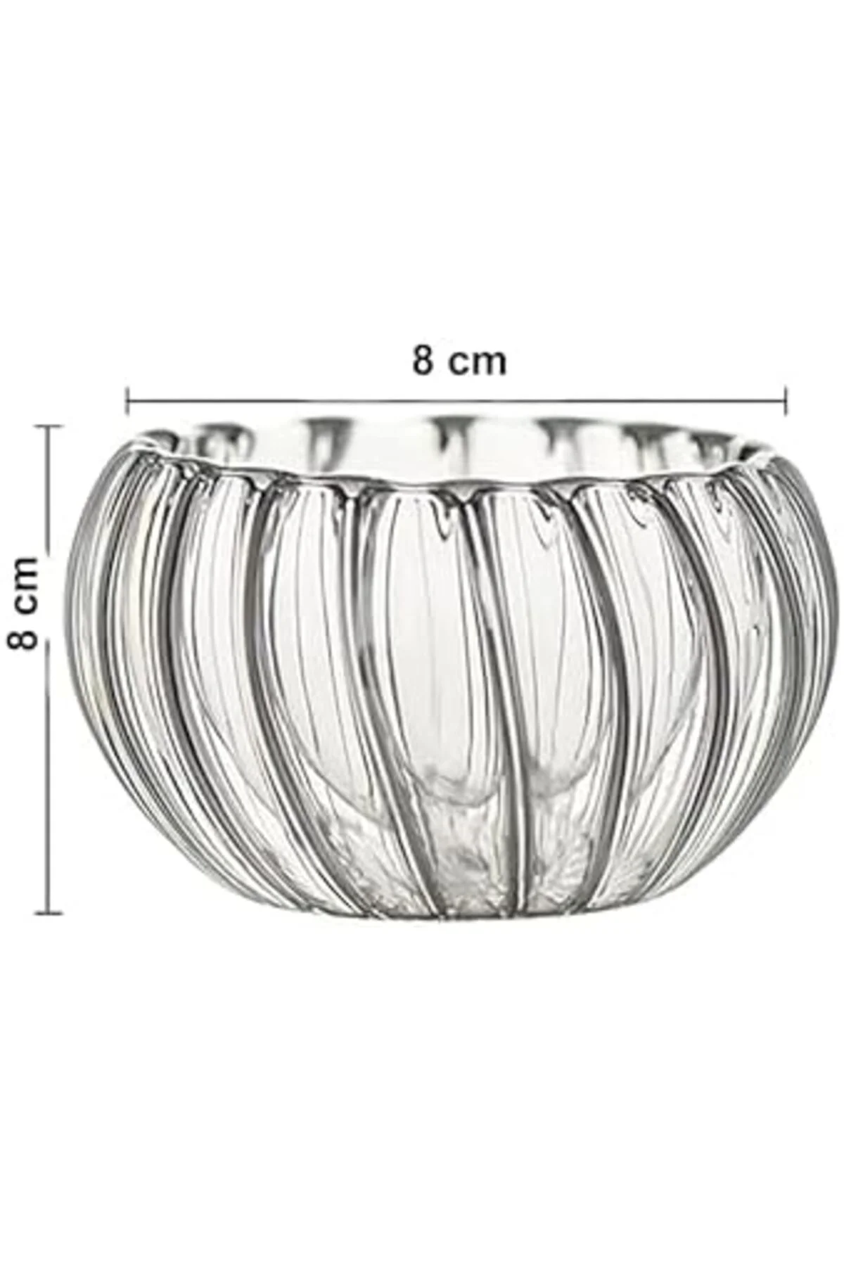 LuxShoping Dekoratif Cam Lokumluk, 8x8 cm, 6'lı Set 1142128