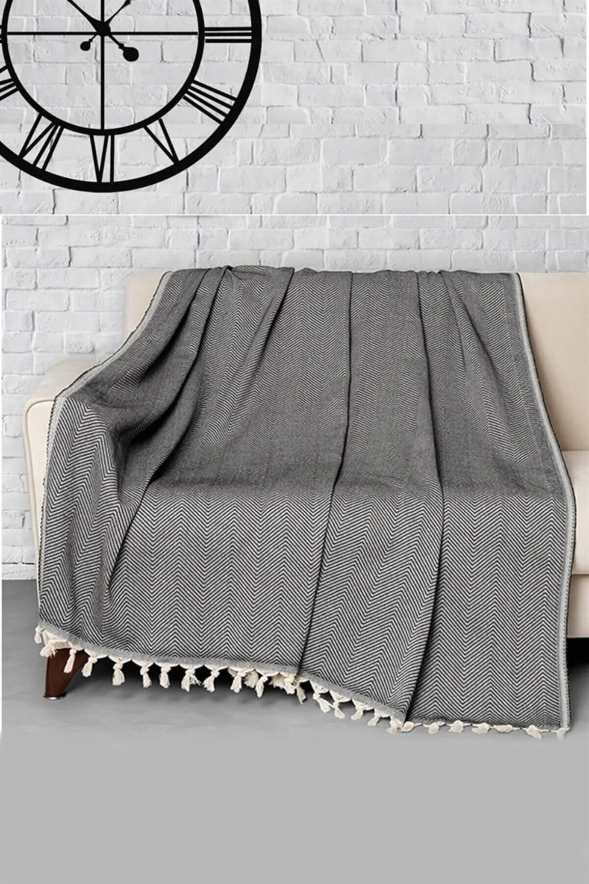 LuxShoping DENİZLİ Trendy Koltuk Örtüsü Siyah 170 x 300 1142128