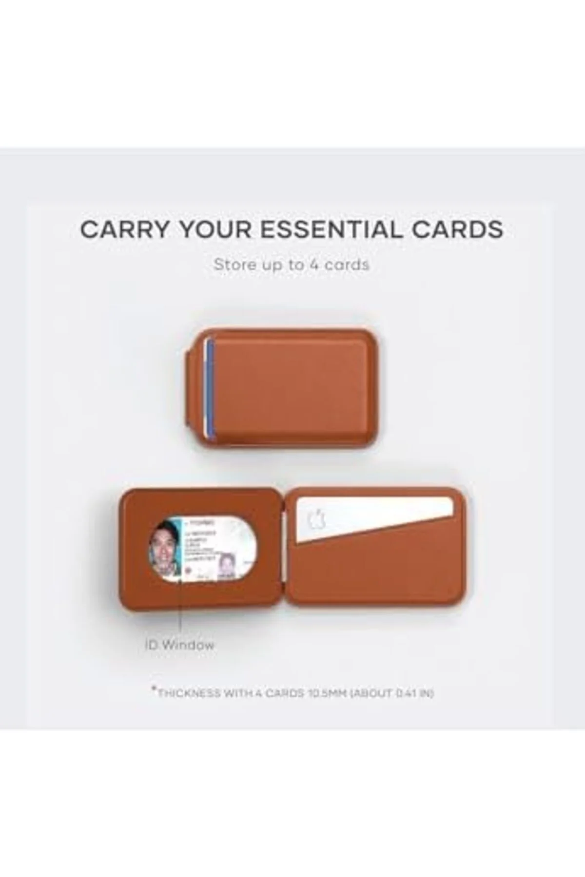 LuxShoping Deri MagSafe Uyumlu Cüzdan, Güçlü Manyetik Çekim, Güçl