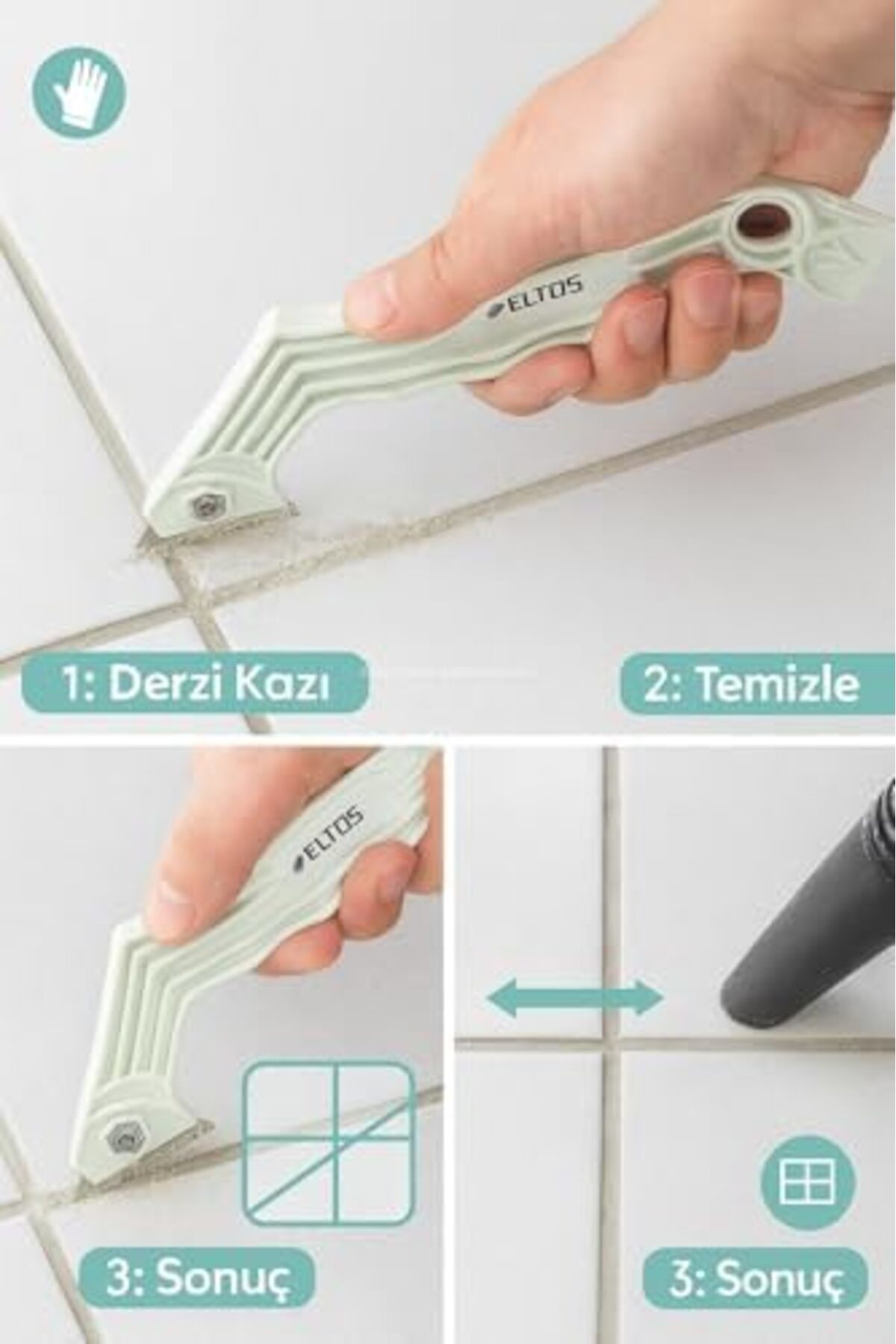 LuxShoping Derz ve Dolgu Kazıyıcı, Derz Kazıma Bıçağı, Plastik Sa