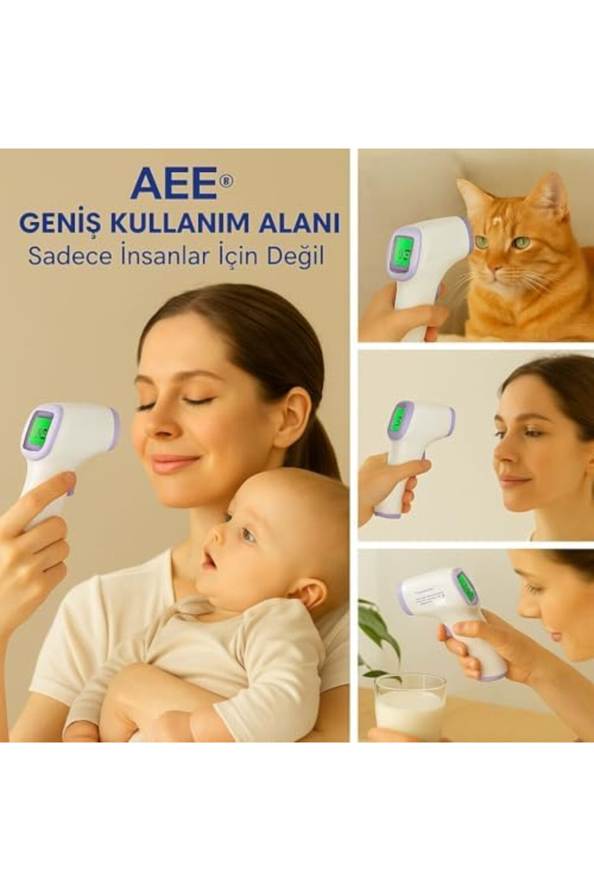 LuxShoping Dijital Temassız Ateş Ölçer Termometre Tabanca Model H