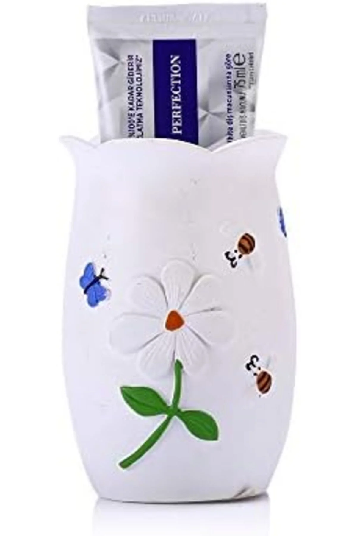 LuxShoping Diş Macunu Kabı Çiçekli Model Poliresin 1142128