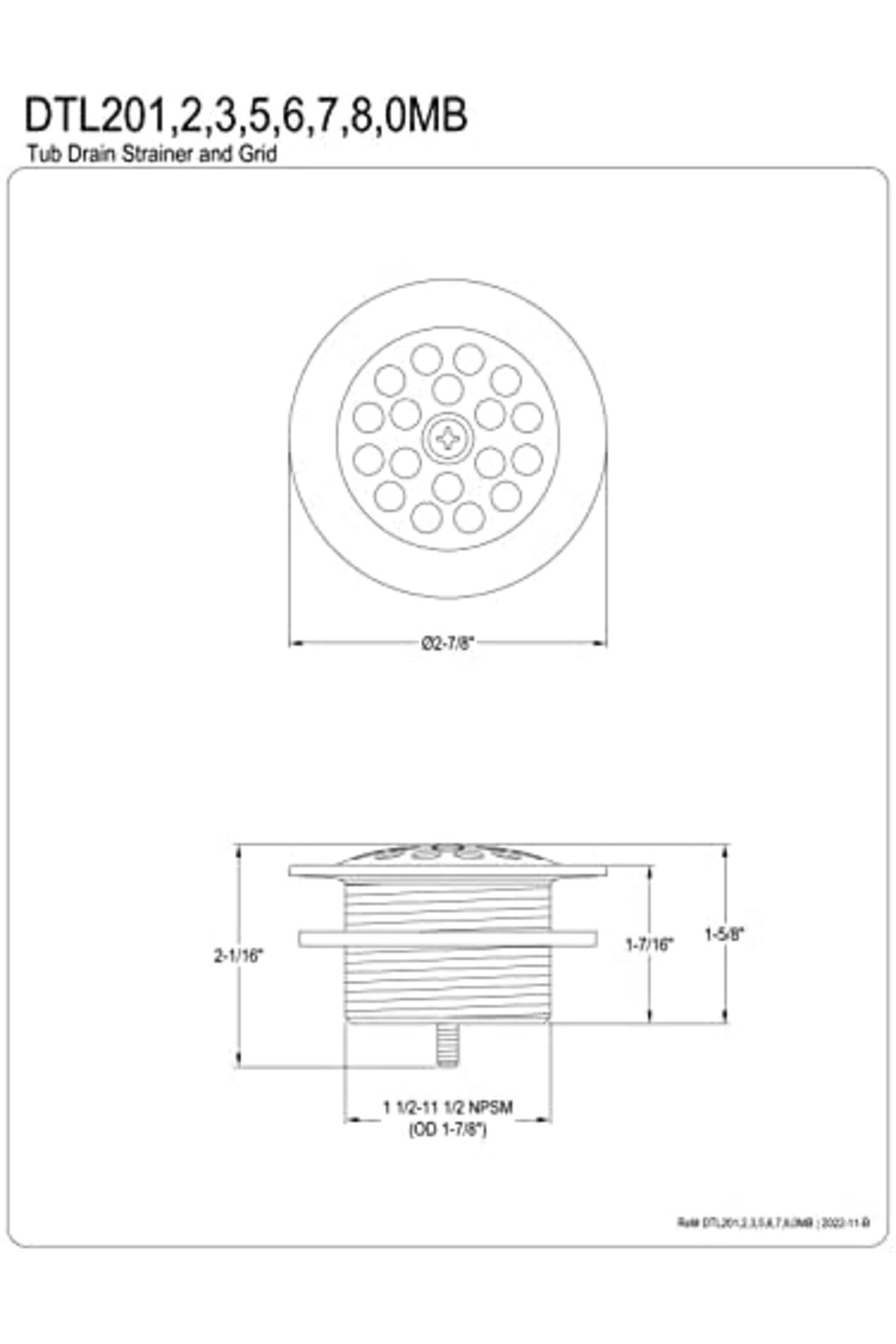 LuxShoping DTL201 Küvet Tahliye Süzgeci ve Izgara, Parlak Krom 11