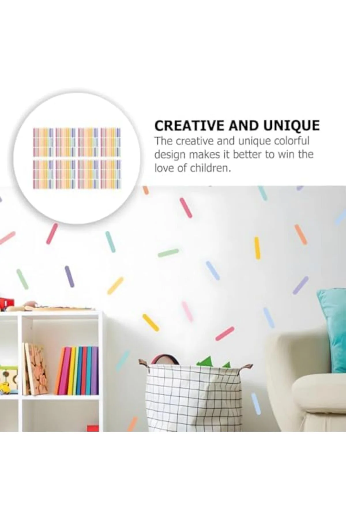 LuxShoping Duvar Çıkartmaları, Çocuklar İçin 8'li Set DIY Ev Deko