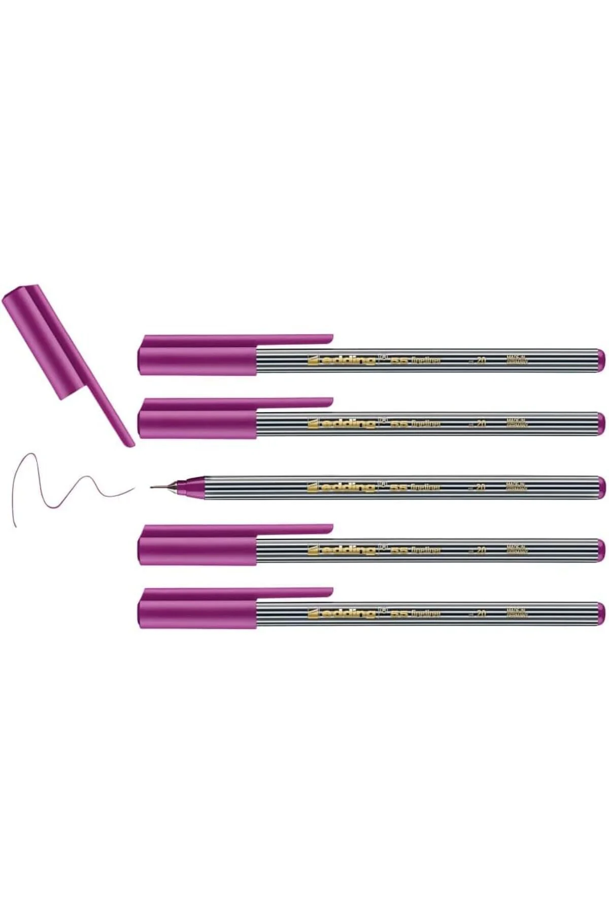 LuxShoping Edding 55 - koyu pembe - 5 kalem - 0,3 mm uç 1142128