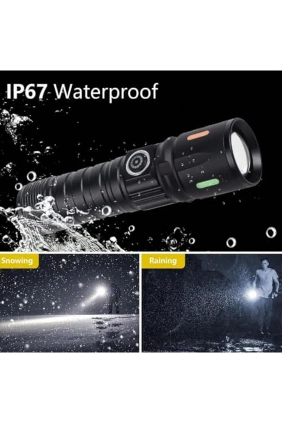 LuxShoping El Feneri Led USB ŞARJLI-Ultra Güçlü Parlak Orta Boy E LuxShoping El Feneri Led USB ŞARJLI-Ultra Güçlü Parlak Orta Boy E