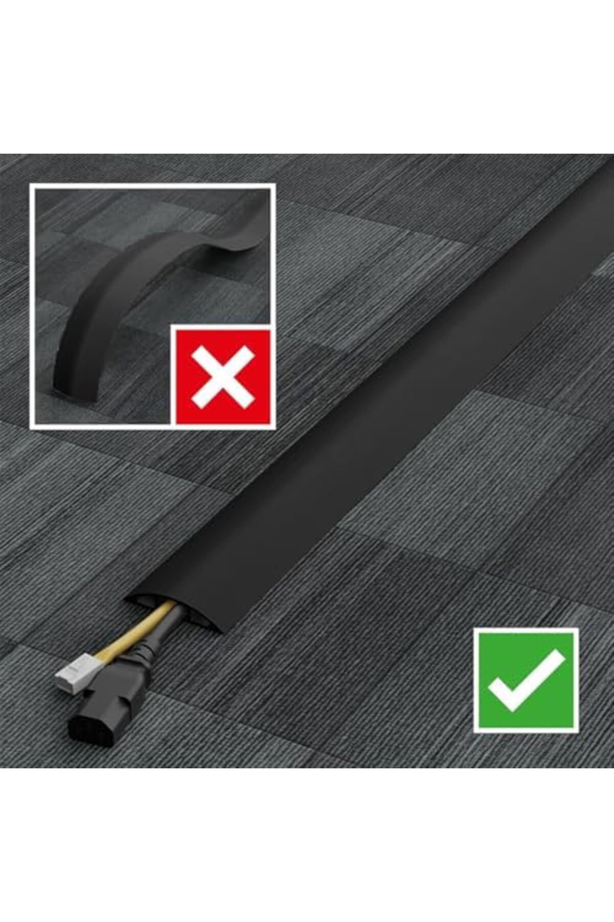 LuxShoping Esnek Kablo Kanalı Siyah/GT-KK06 1142128