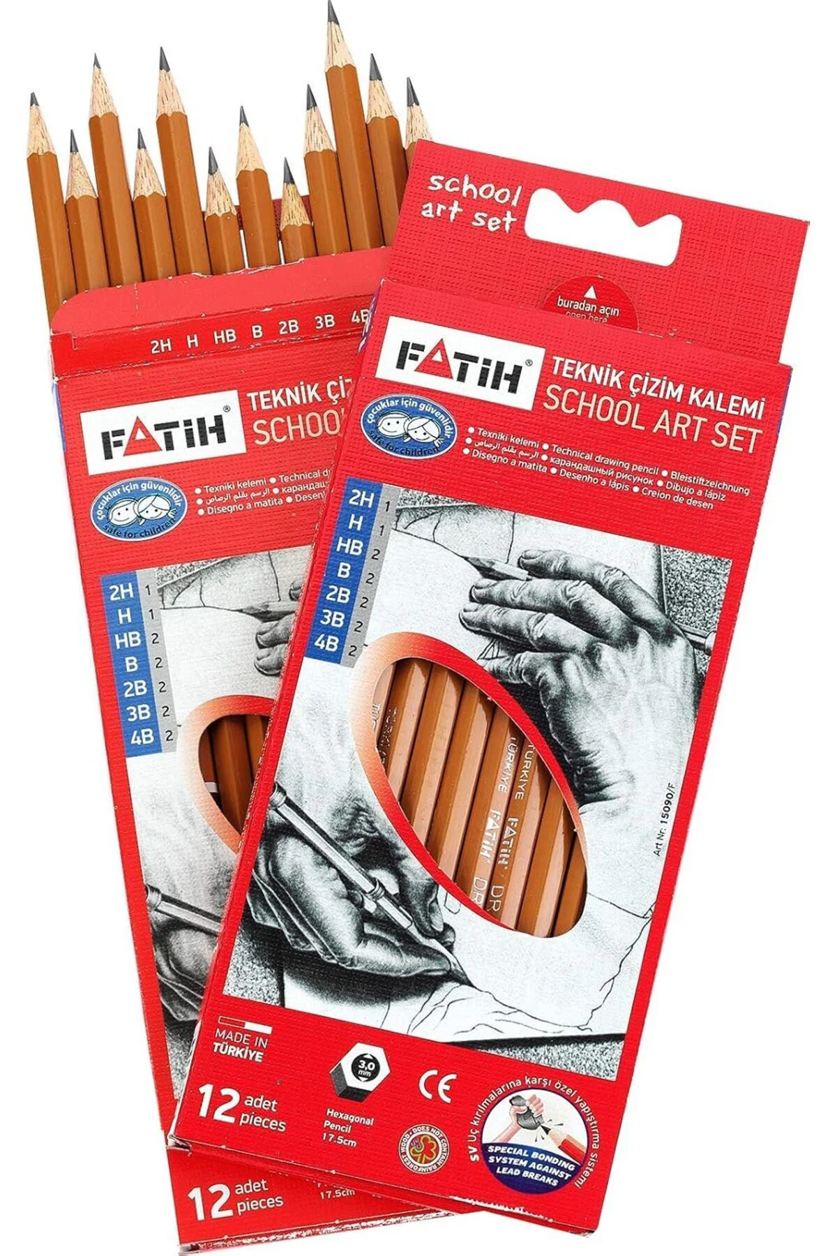 LuxShoping FATİH FA15090KL0F Teknik Çizim Kalemi Okul Seti 12 Lİ,