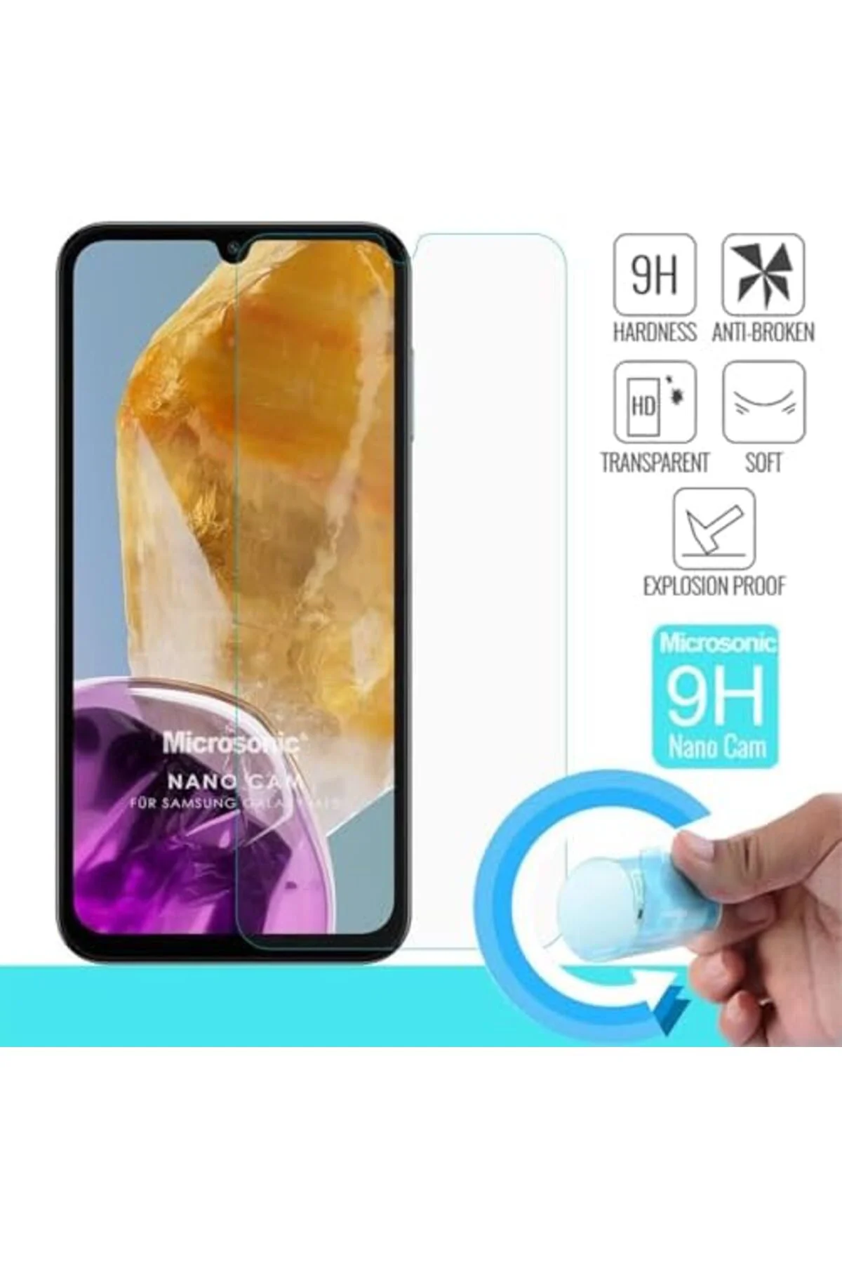 LuxShoping Galaxy M15 Glass Cam Ekran Koruyucu [Galaxy M15 ile Uy