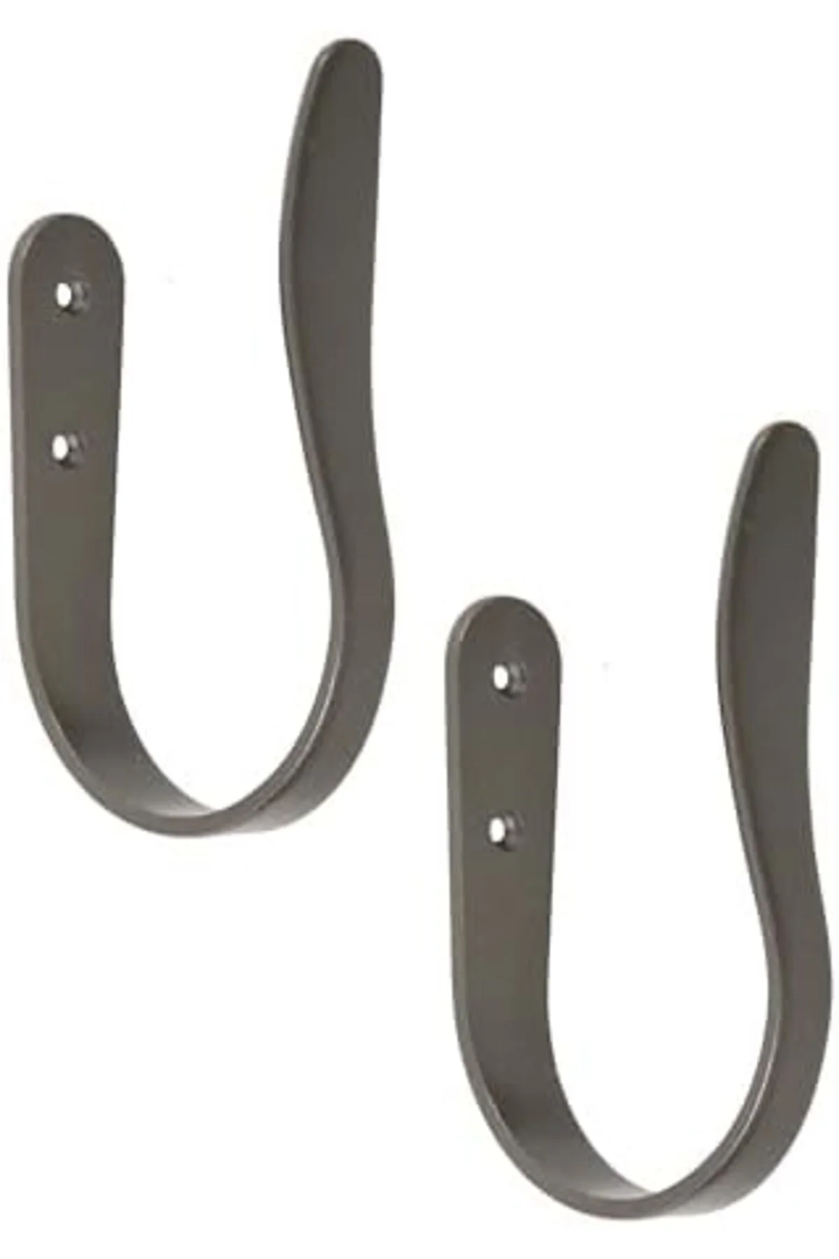 LuxShoping Galeri dekoratif perde ve perde askısı, 2'li set, koyu