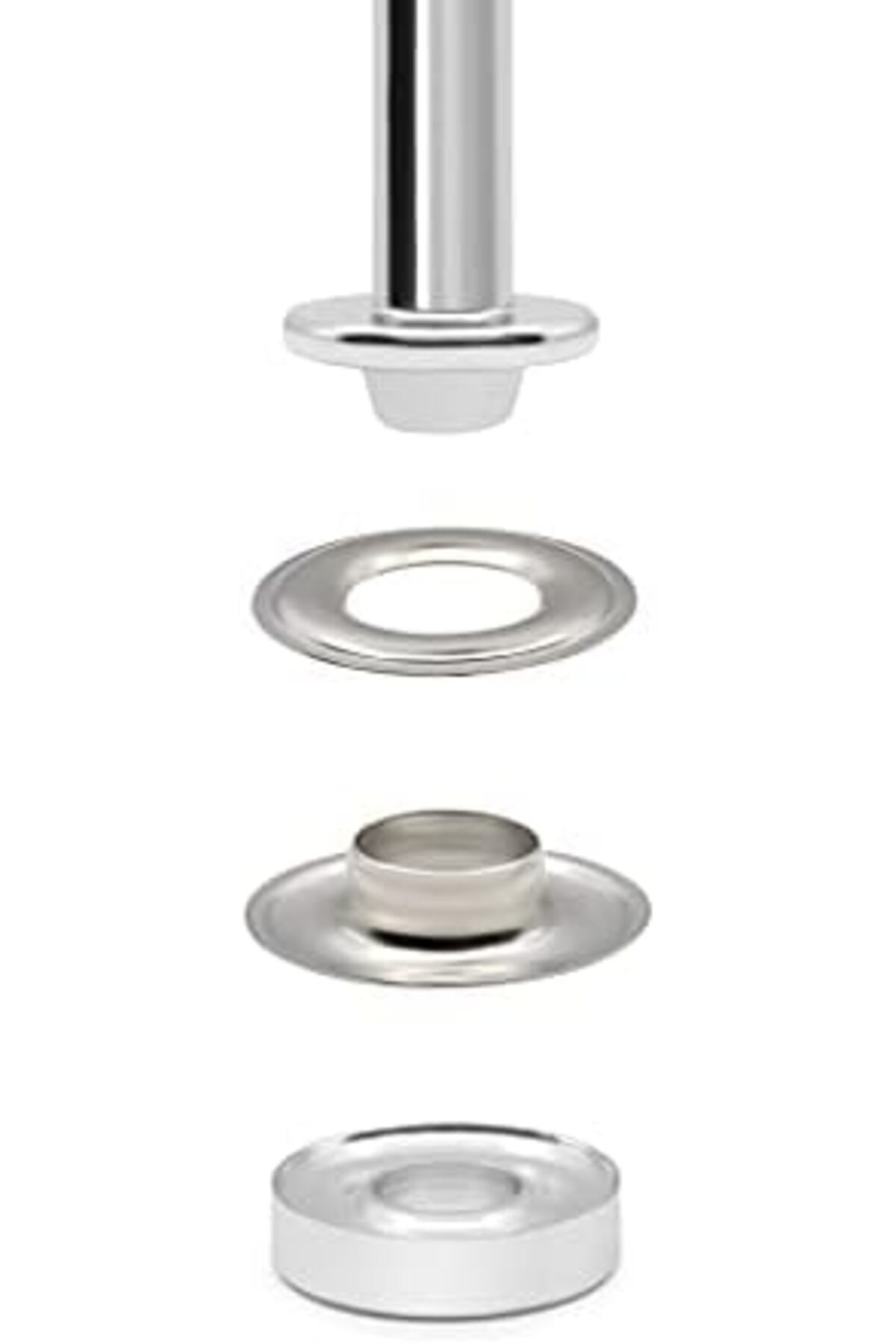 LuxShoping Halkalar 3/8" Nikel Halkalar ve Alet Bağlantı Elemanla
