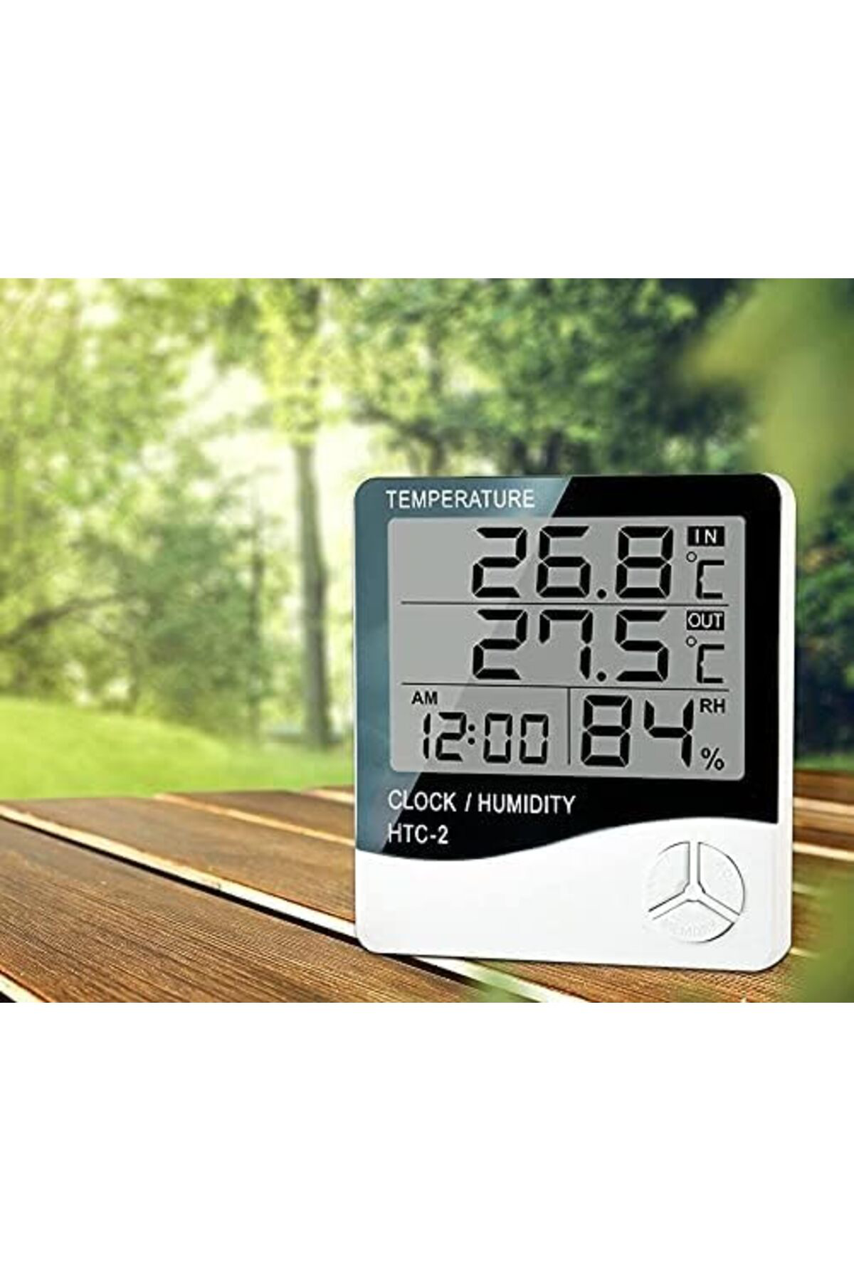 LuxShoping HTC-2 Saatli Dijital Termometre ve Nem Ölçer İç ve Dış