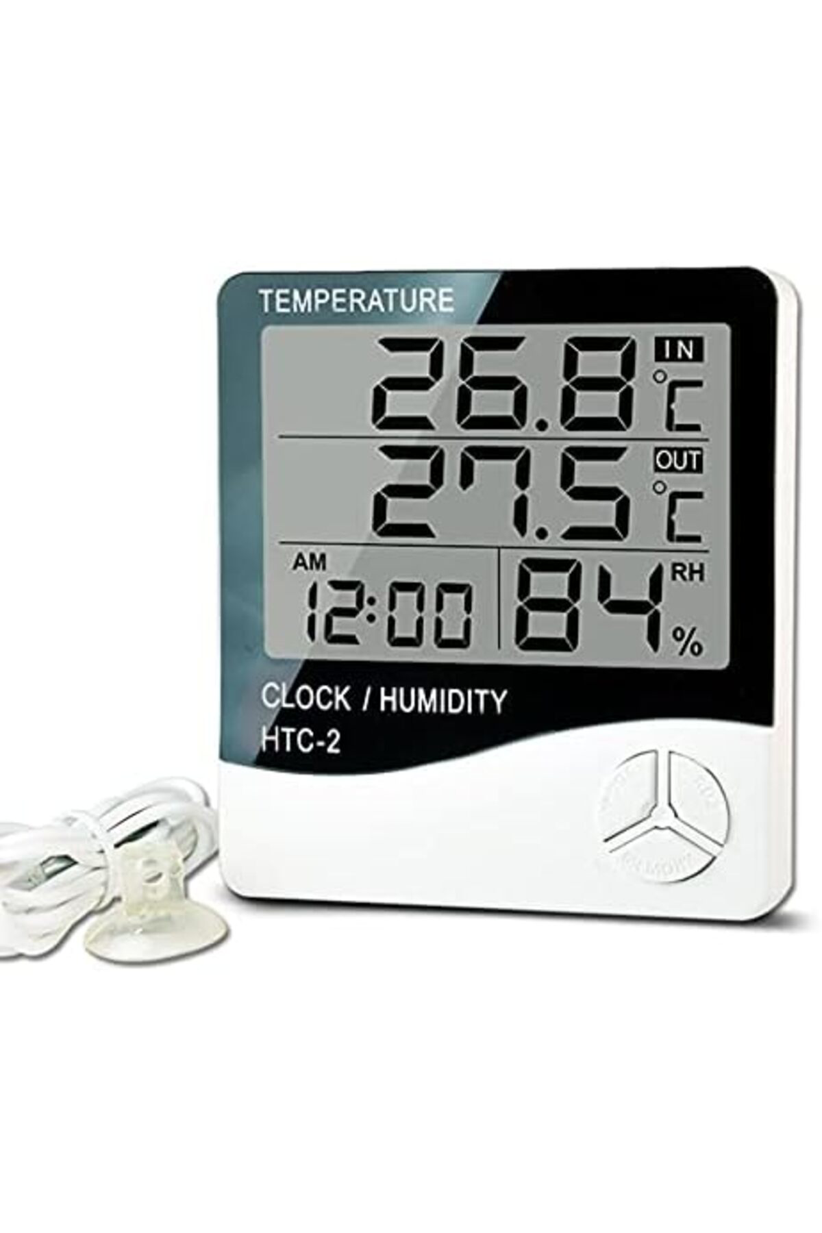 LuxShoping HTC-2 Saatli Dijital Termometre ve Nem Ölçer İç ve Dış