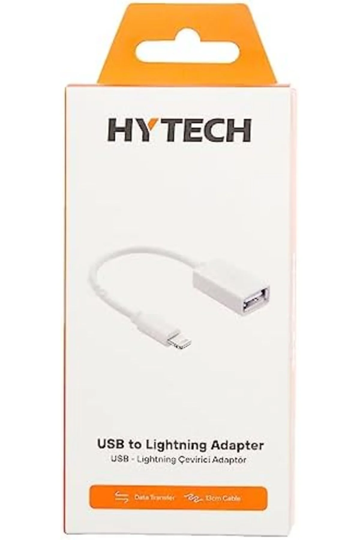 LuxShoping HY-XO48 Beyaz USB F to Lightning 10cm kablolu OTG Çevi