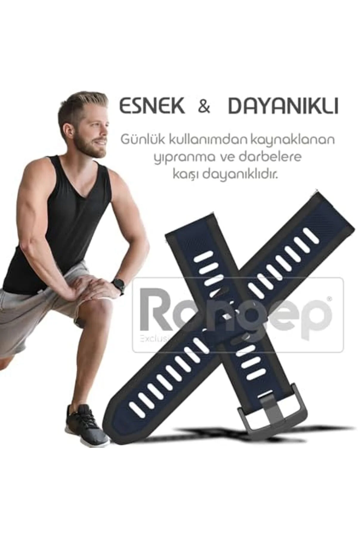 LuxShoping ile Uyumlu Sportif Tasarım Runner Loop 22mm Kordon GT5