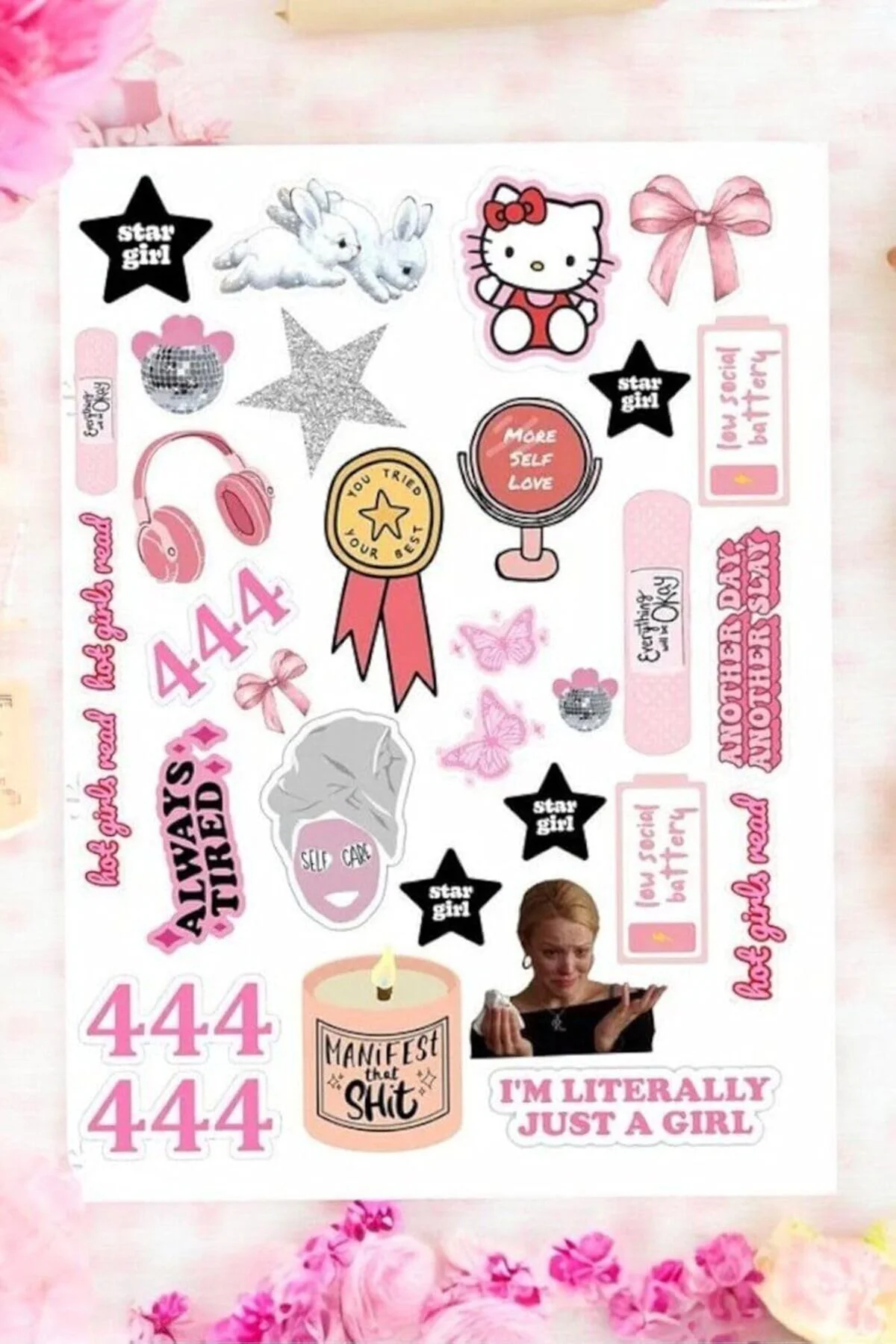 LuxShoping I'M A Temalı Pink Pembe 444 Power Manifest Laptop Tele