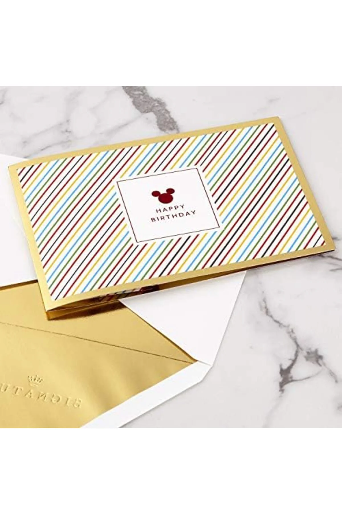 LuxShoping İmza Kağıt Wonder Pop Up Doğum Günü Kartı (Mouse ve Ar