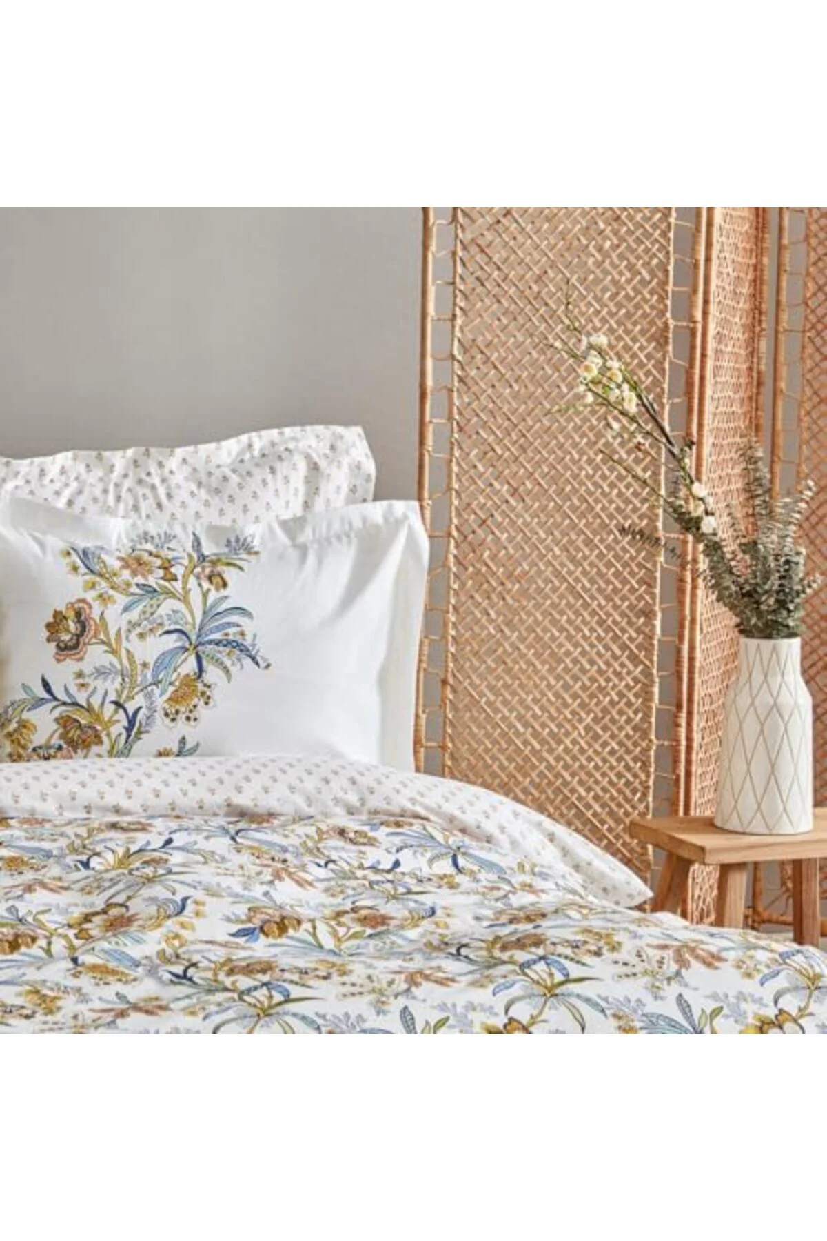 LuxShoping Indra %100 Pamuk Çift Kişilik Nevresim Takımı Sarı PP 