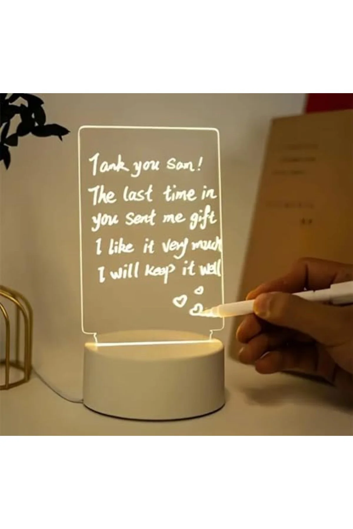 LuxShoping Işıklı Not Tahtası USB ile Çalışan Mesaj Panosu Gece L